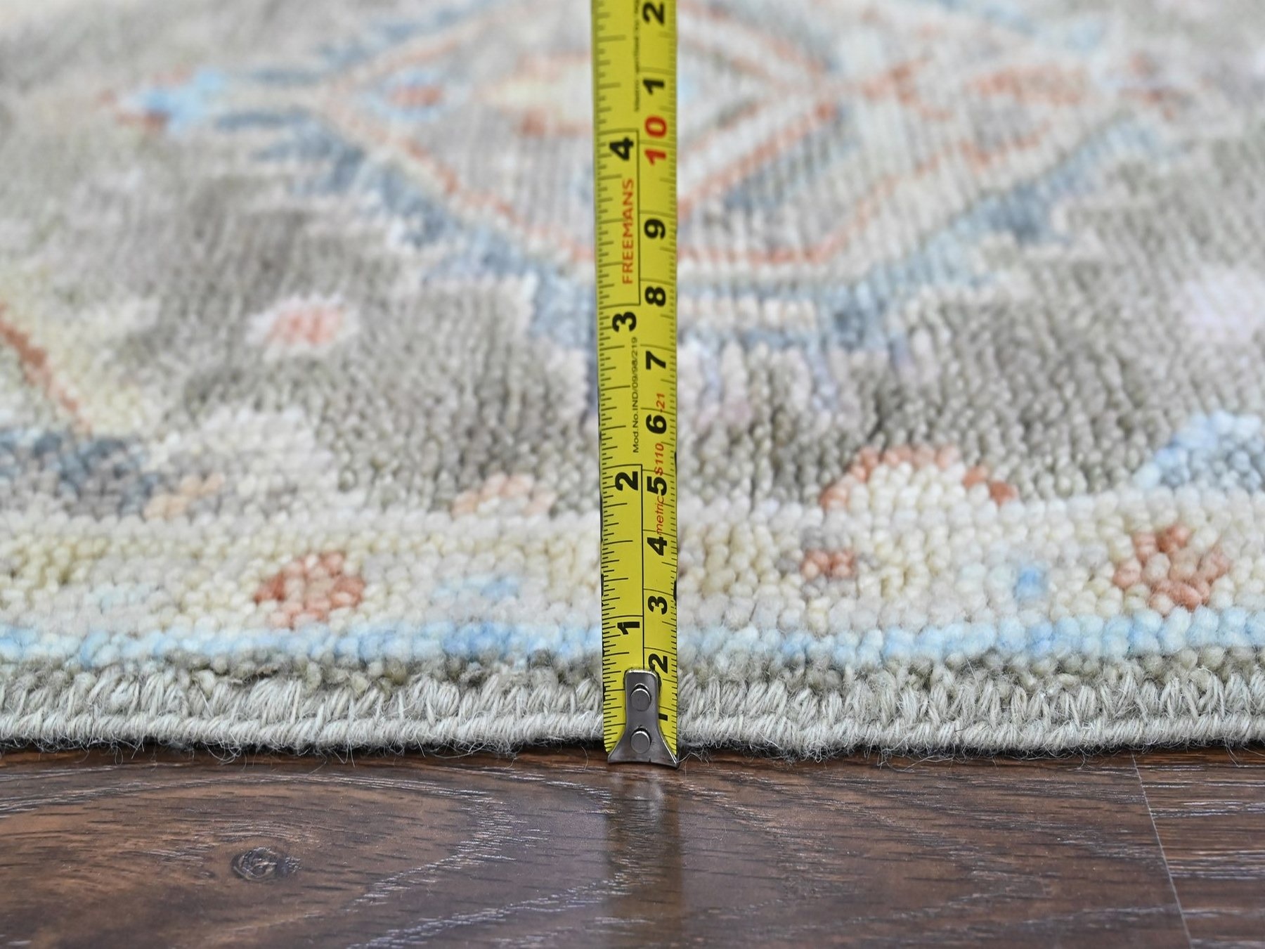 2'x3' Sage Green, Supple Collection, Oushak Design, Soft and Velvety Wool, Hand Knotted, Vegetable Dyes, Mat, Sample, Oriental Rug HR10468 - Image 6