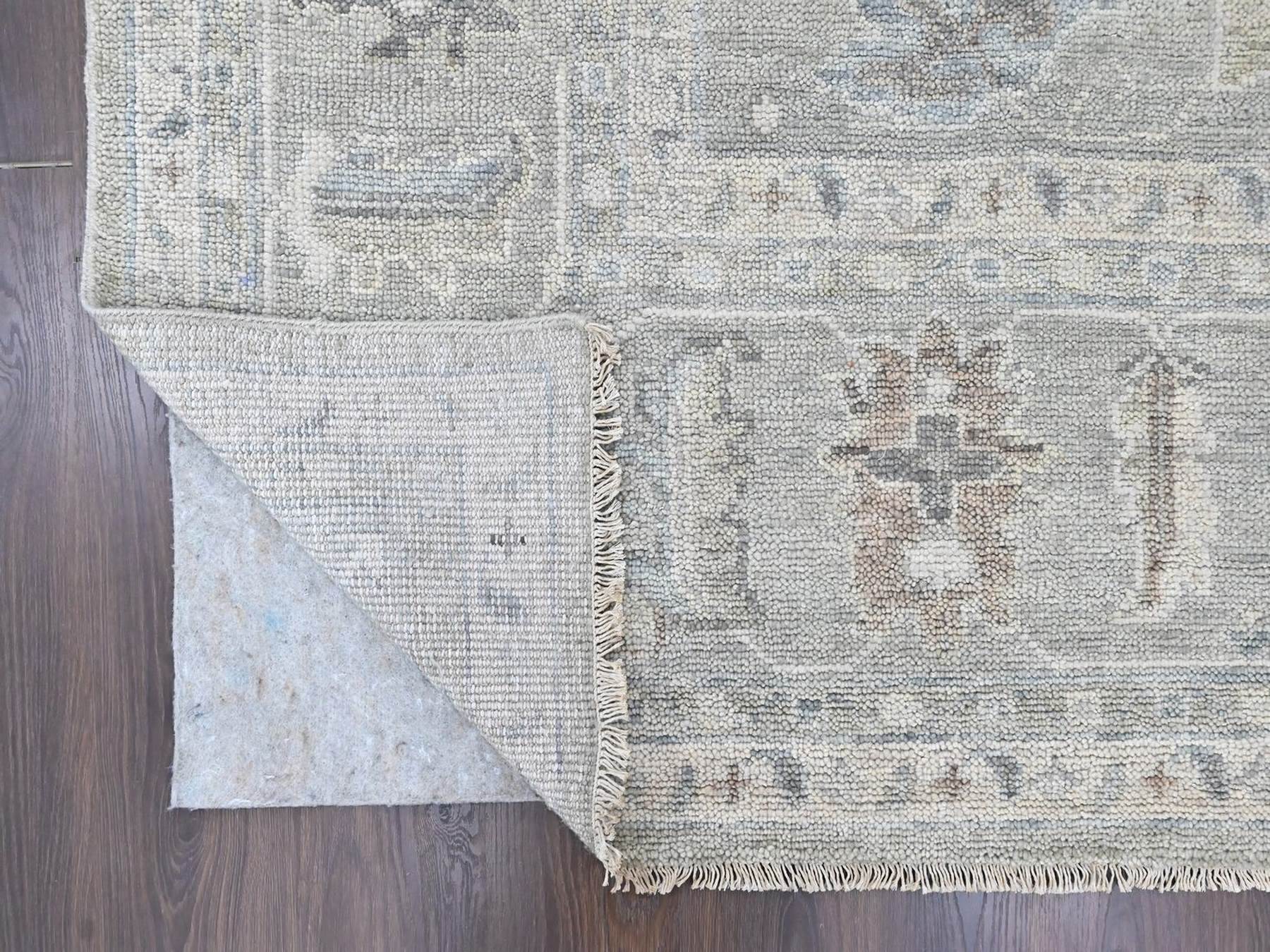 11'9"x14'9" Spanish Gray, Supple Collection, Oushak All Over Design, Hand Knotted, Luxurious Wool, Vegetable Dyes, XL, Oversized, Oriental Rug HR10488 - Image 4