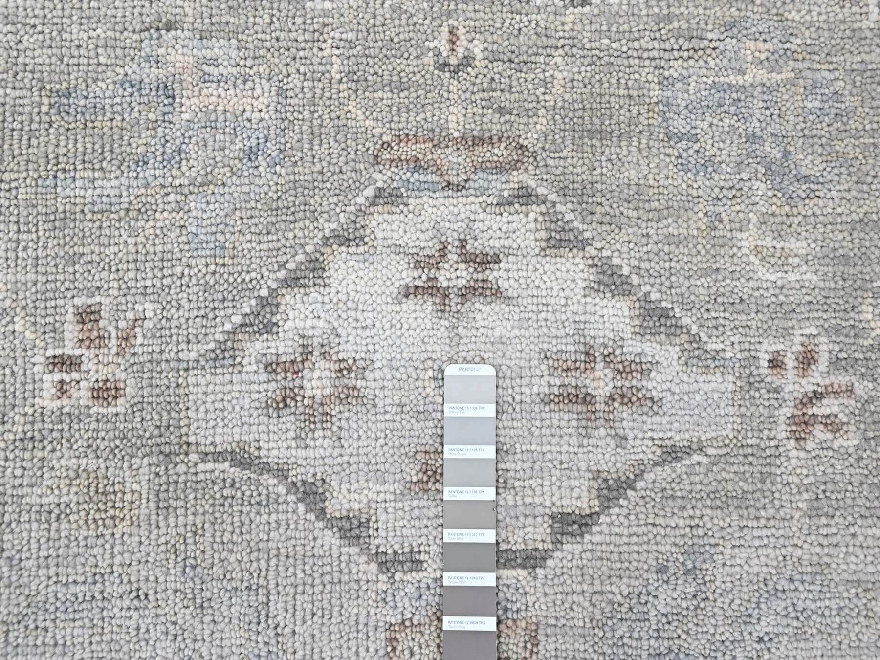 11'9"x14'9" Spanish Gray, Supple Collection, Oushak All Over Design, Hand Knotted, Luxurious Wool, Vegetable Dyes, XL, Oversized, Oriental Rug HR10488 - Image 7