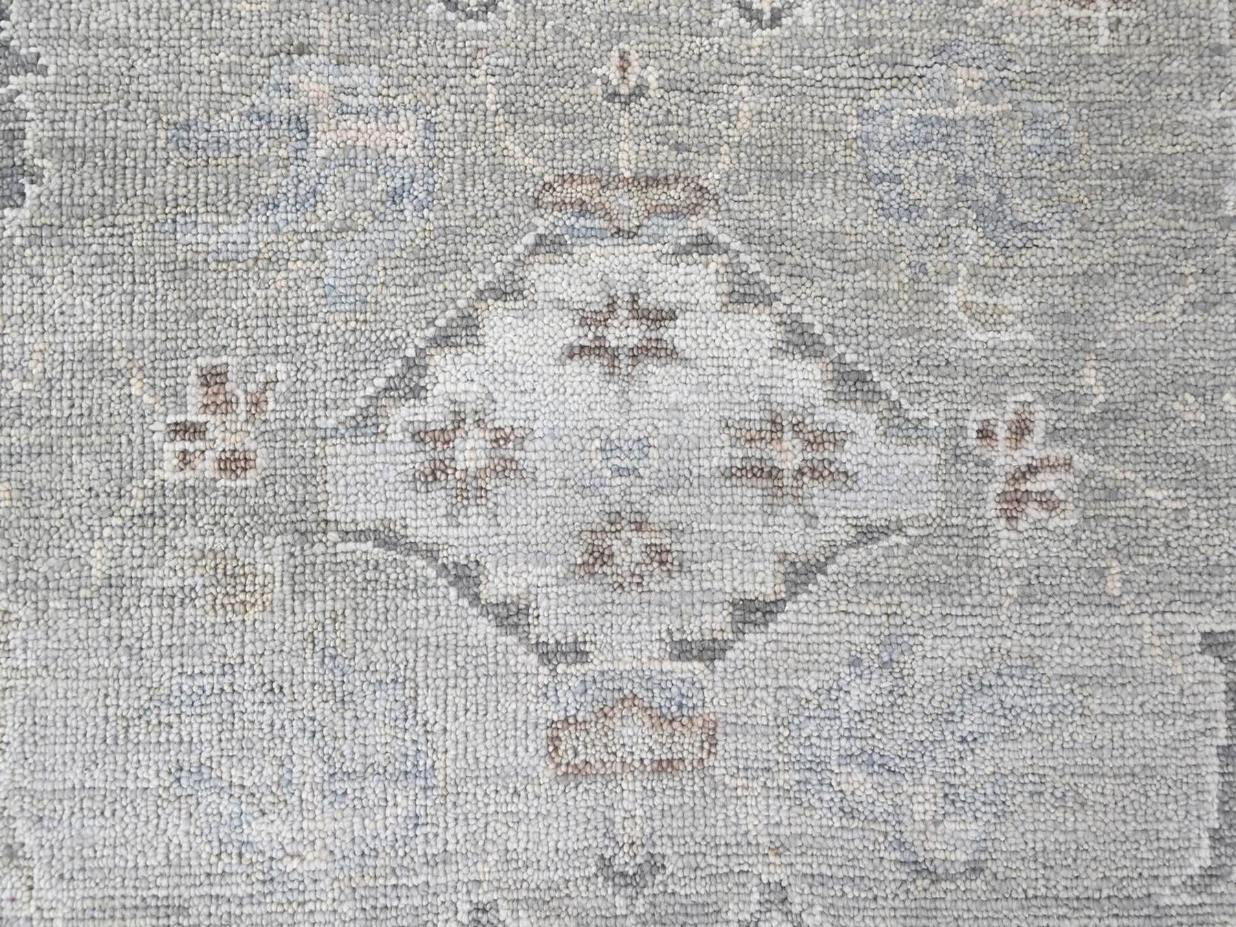 11'9"x14'9" Spanish Gray, Supple Collection, Oushak All Over Design, Hand Knotted, Luxurious Wool, Vegetable Dyes, XL, Oversized, Oriental Rug HR10488 - Image 8