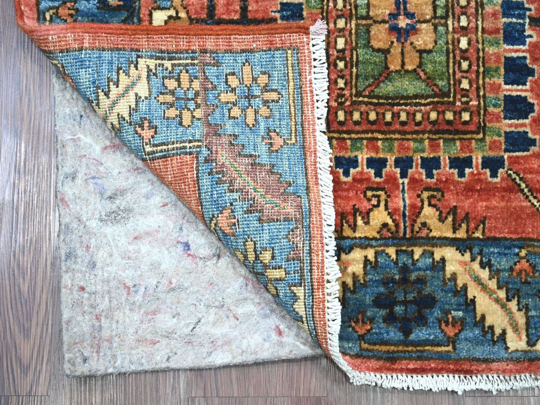 3'x17'5" Savvy Red, Aryana Collection, Heriz Design, Hand Knotted, High Mountain Wool, Soft Pile, Vegetable Dyes, Densely Woven, XL Runner, Oriental Rug HR21171 - Image 2