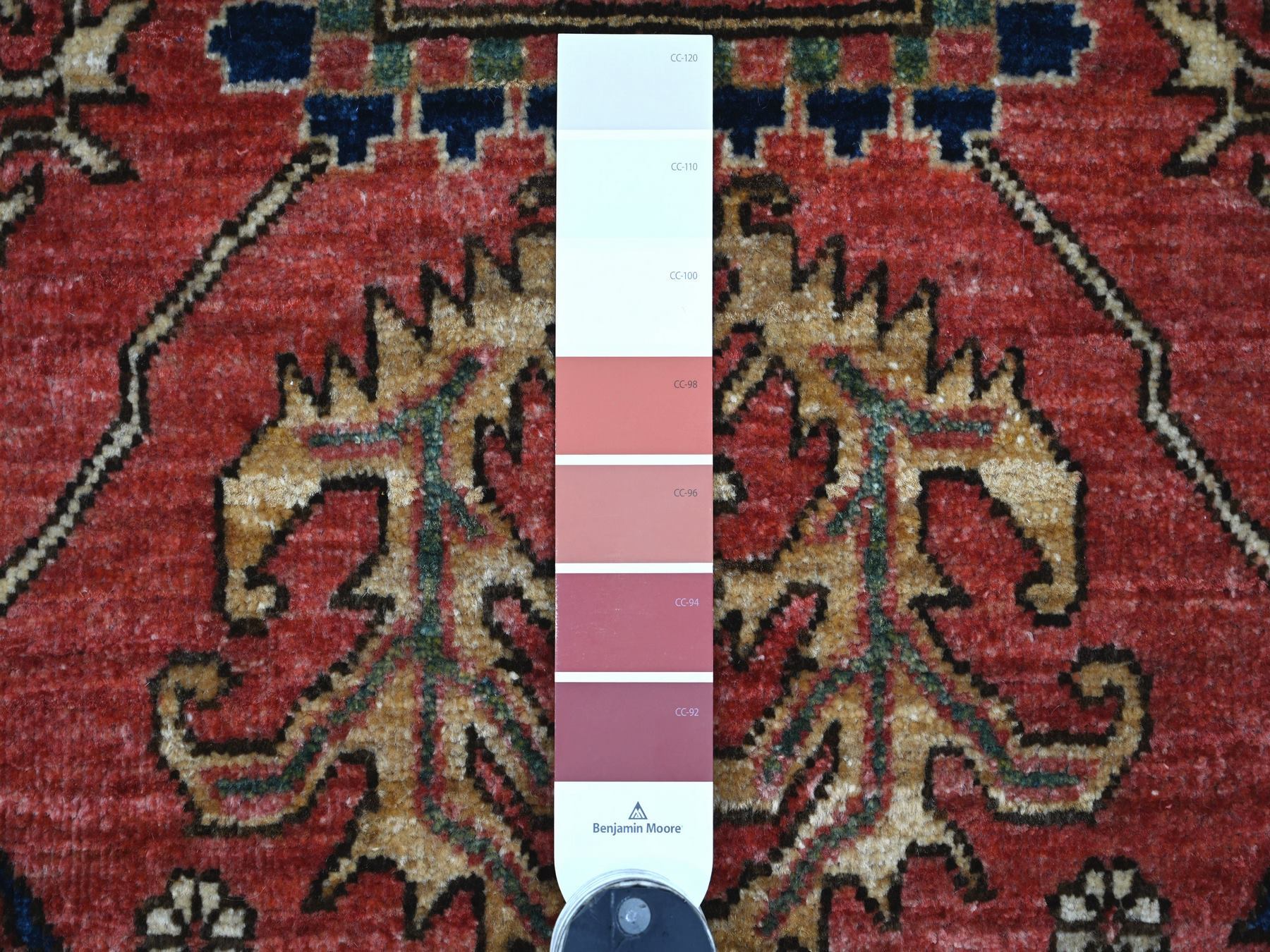 3'x17'5" Savvy Red, Aryana Collection, Heriz Design, Hand Knotted, High Mountain Wool, Soft Pile, Vegetable Dyes, Densely Woven, XL Runner, Oriental Rug HR21171 - Image 3