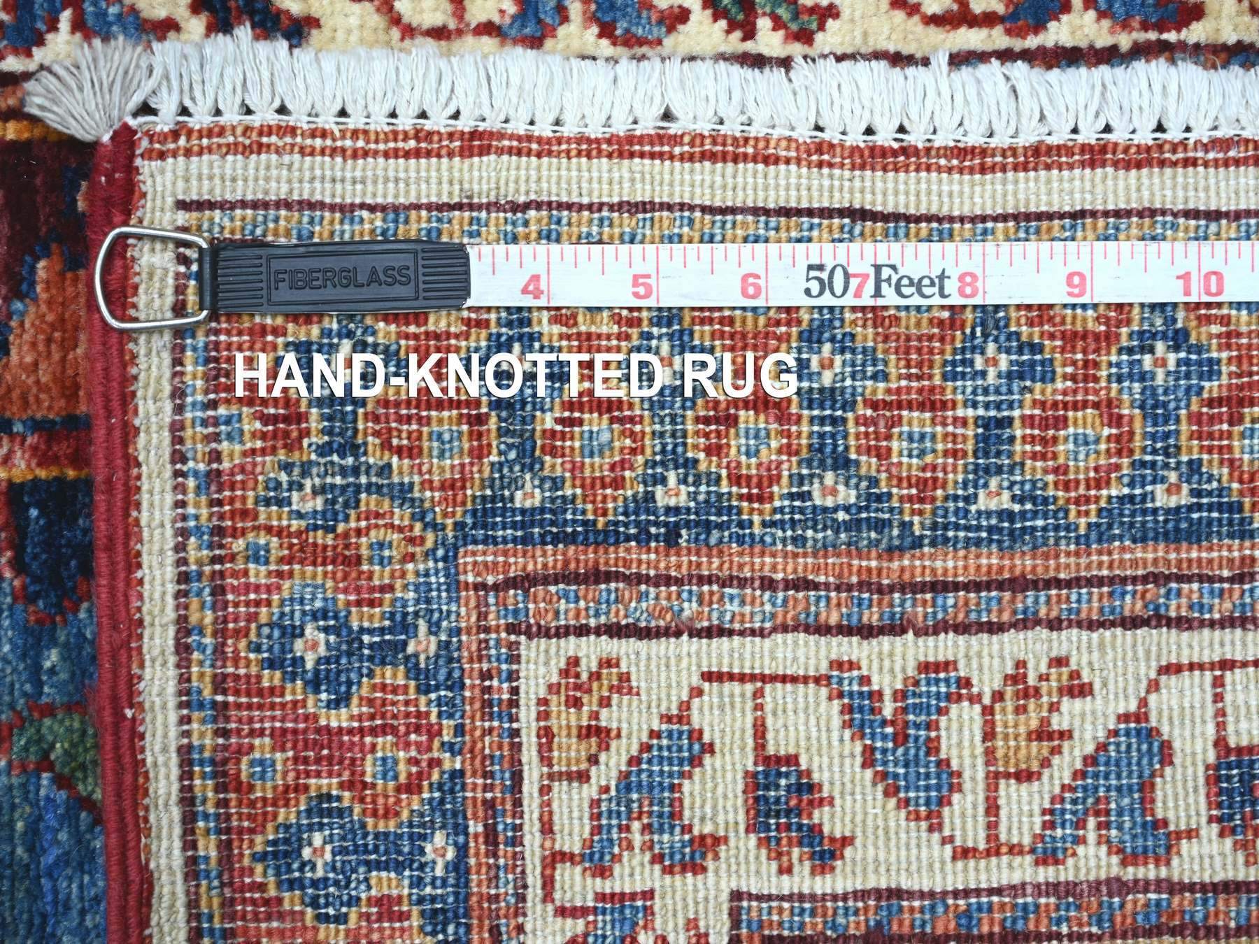2'10"x19'3" Marlin Blue, Aryana Grade, Mahal All Over Design, Hand Knotted, High Mountain Wool, Soft Pile, Vegetable Dyes, Densely Woven, XL Runner, Oriental Rug HR21318 - Image 6