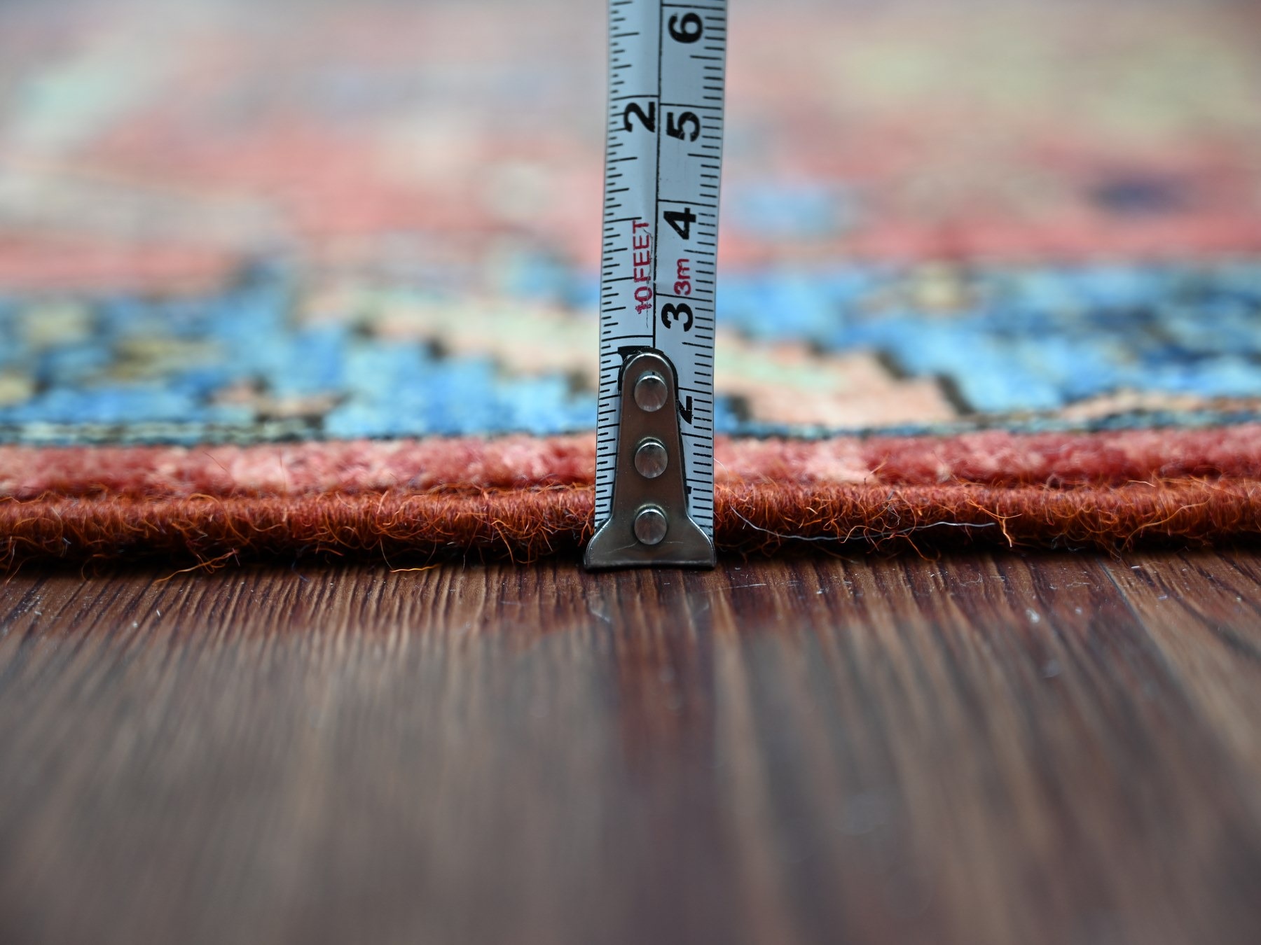 3'x19'1" Savvy Red, Aryana Collection, Heriz All Over Design, Hand Knotted, High Mountain Wool, Soft Pile, Vegetable Dyes, Densely Woven, XL Runner, Oriental Rug HR21501 - Image 5