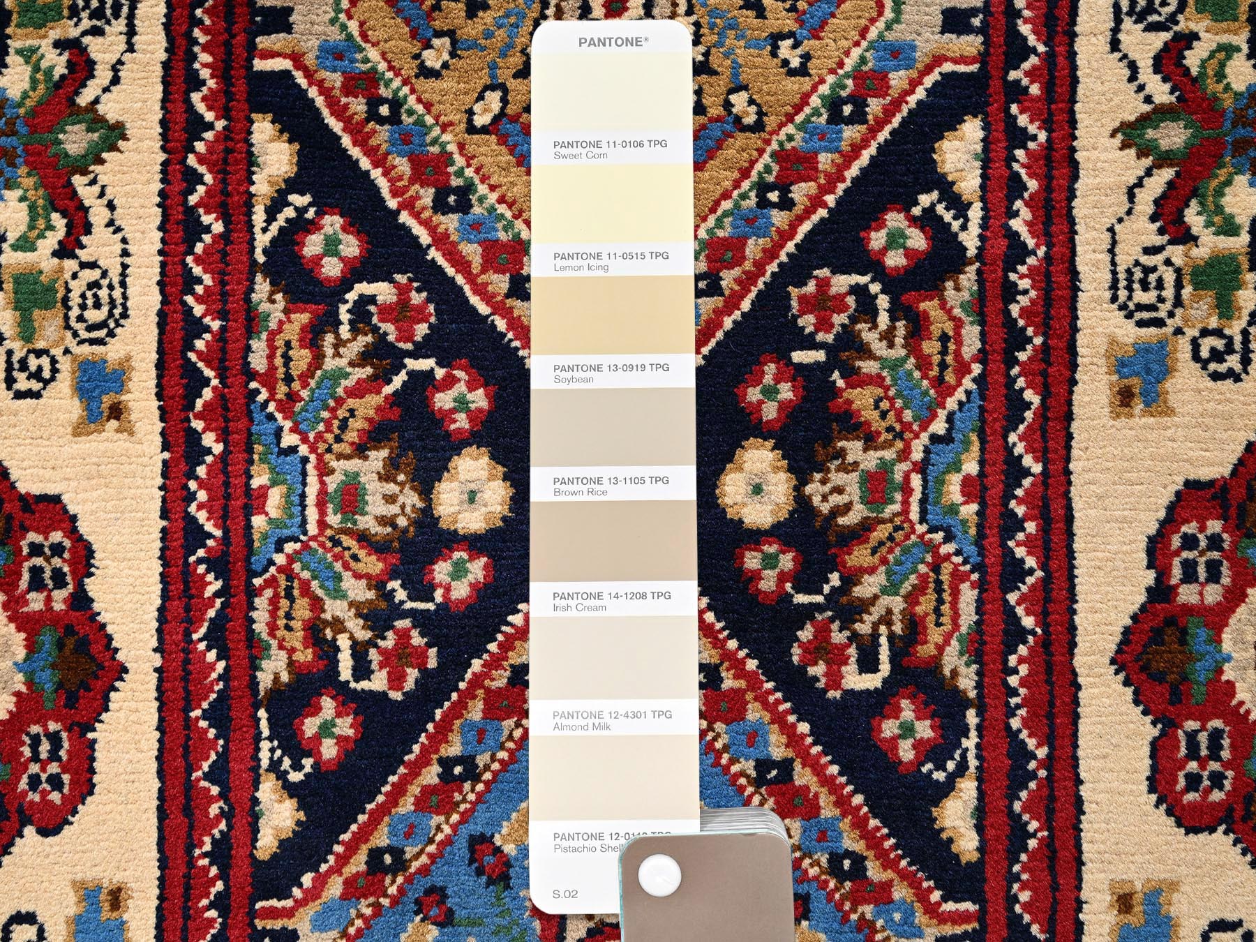 2'1"x5'5" Midnight Blue, Afghan Khalmohdi with Geometric Pattern, Hand Knotted, Natural Wool, Thick and Soft, Short & Narrow Runner, Oriental Rug HR2464 - Image 4