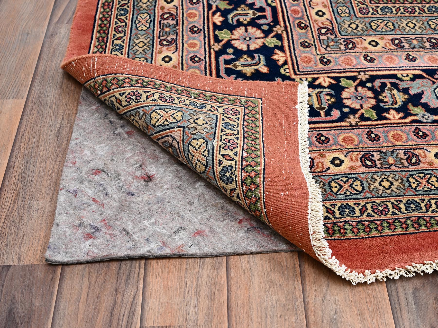 11'9"x18' Amber Brown, Vintage Indo Bijar with Flower Medallion, Very Good Condition, Clean, Sides and Ends Professionally Secured, Hand Knotted, Natural Wool, XL, Oversized, Oriental Rug HR2536 - Image 5