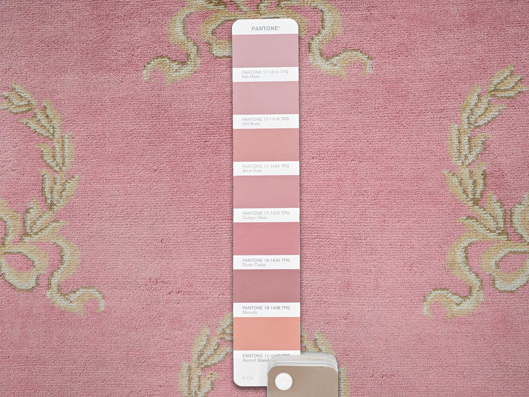 11'7"x16'7" Rose Pink, Vintage European Influence with Wreath Design, Hand Knotted, 100% Wool, XL, Oversized, Fine Oriental Rug HR2748 - Image 8