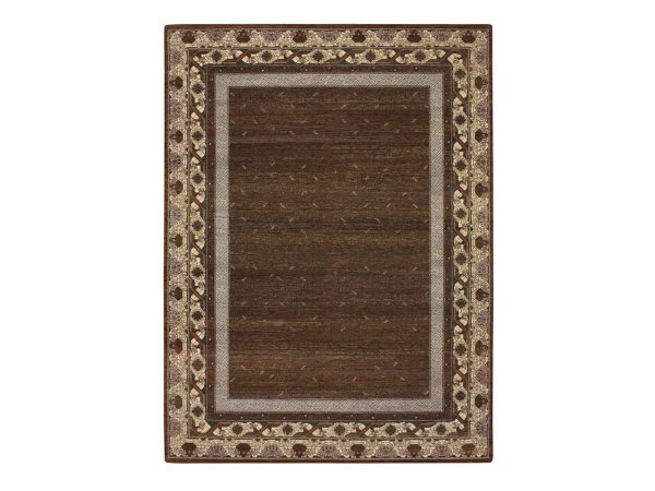9'x12'2" Shades of Brown, Khotan Influence All Over Intricate Design, Zero Pile, 100% Wool, Hand Knotted, Oriental Rug HR75945