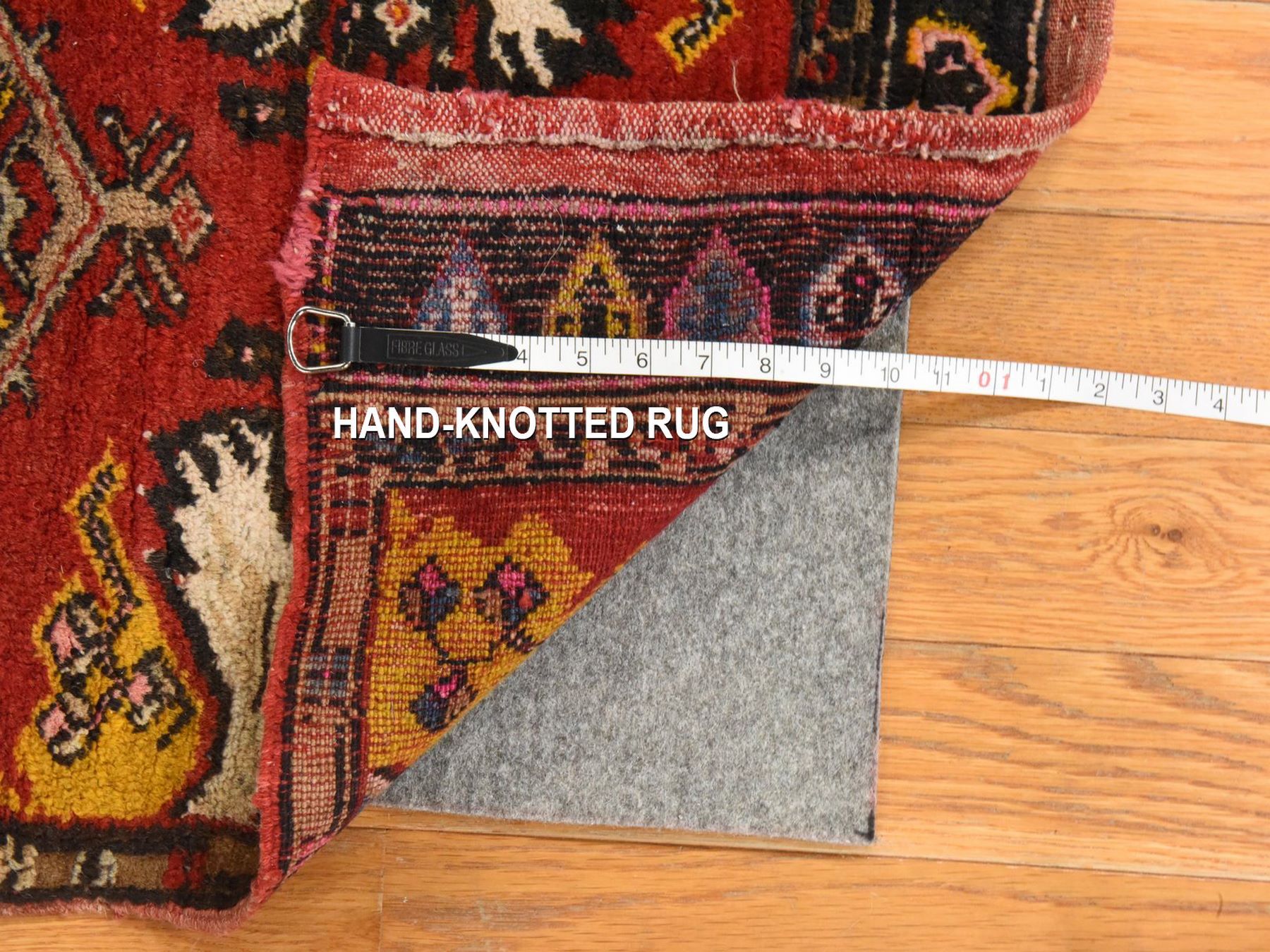1'8"x3'7" Crimson Red, Antique Turkish Oushak, Medallion Design, Hand Knotted, 100% Wool, Mat, Oriental Rug HR78652 - Image 6