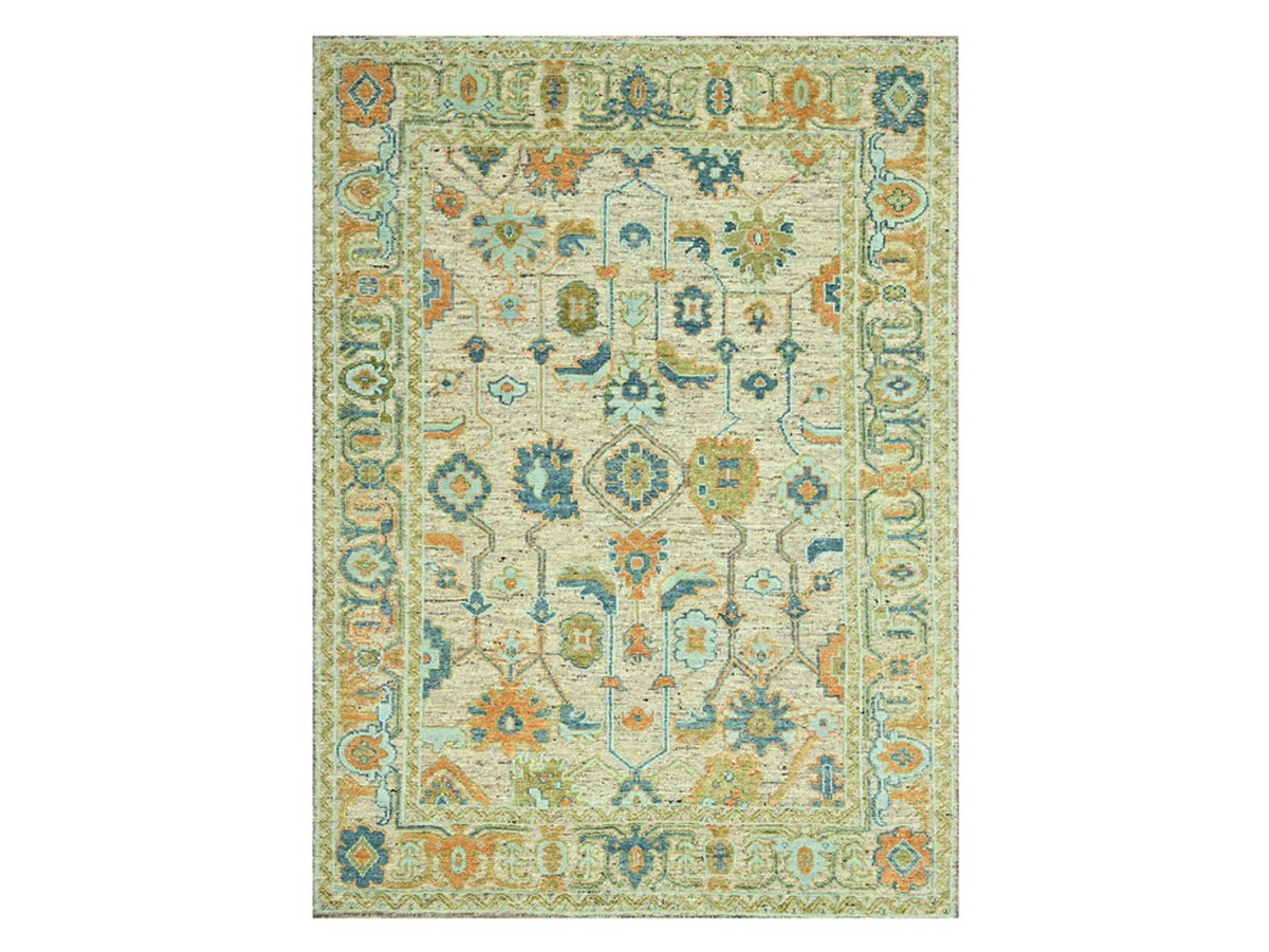 9'2"x12' Tan Brown, Hand Knotted, Oushak with Exposed Warps, Oxidized and Distressed, Pure Wool, Oriental Rug HR77009