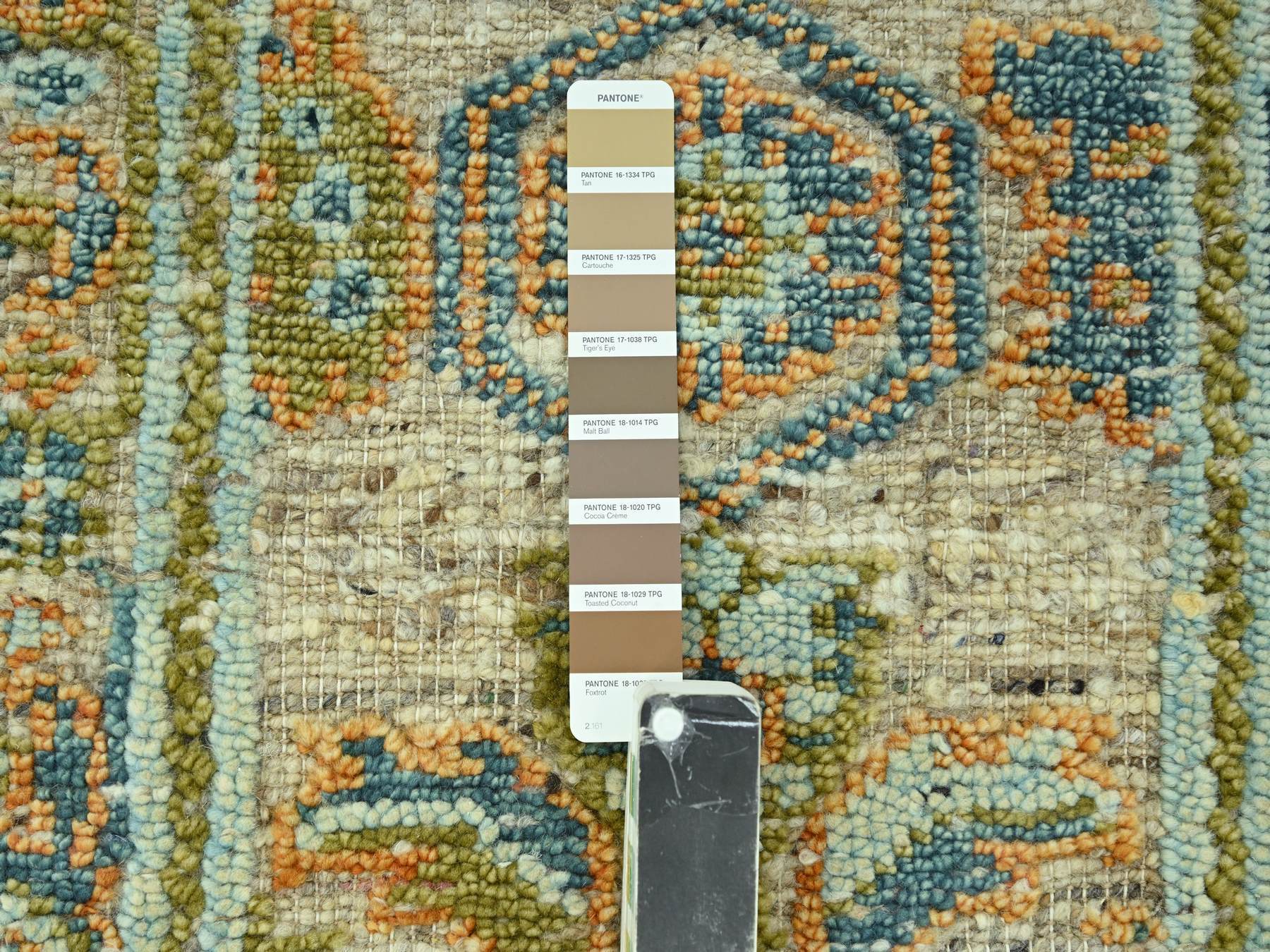 2'7"x6'2" Tan Brown, Oushak with Exposed Warps, Oxidized and Distressed, Pure Wool, Hand Knotted, Runner, Oriental Rug HR77028 - Image 4
