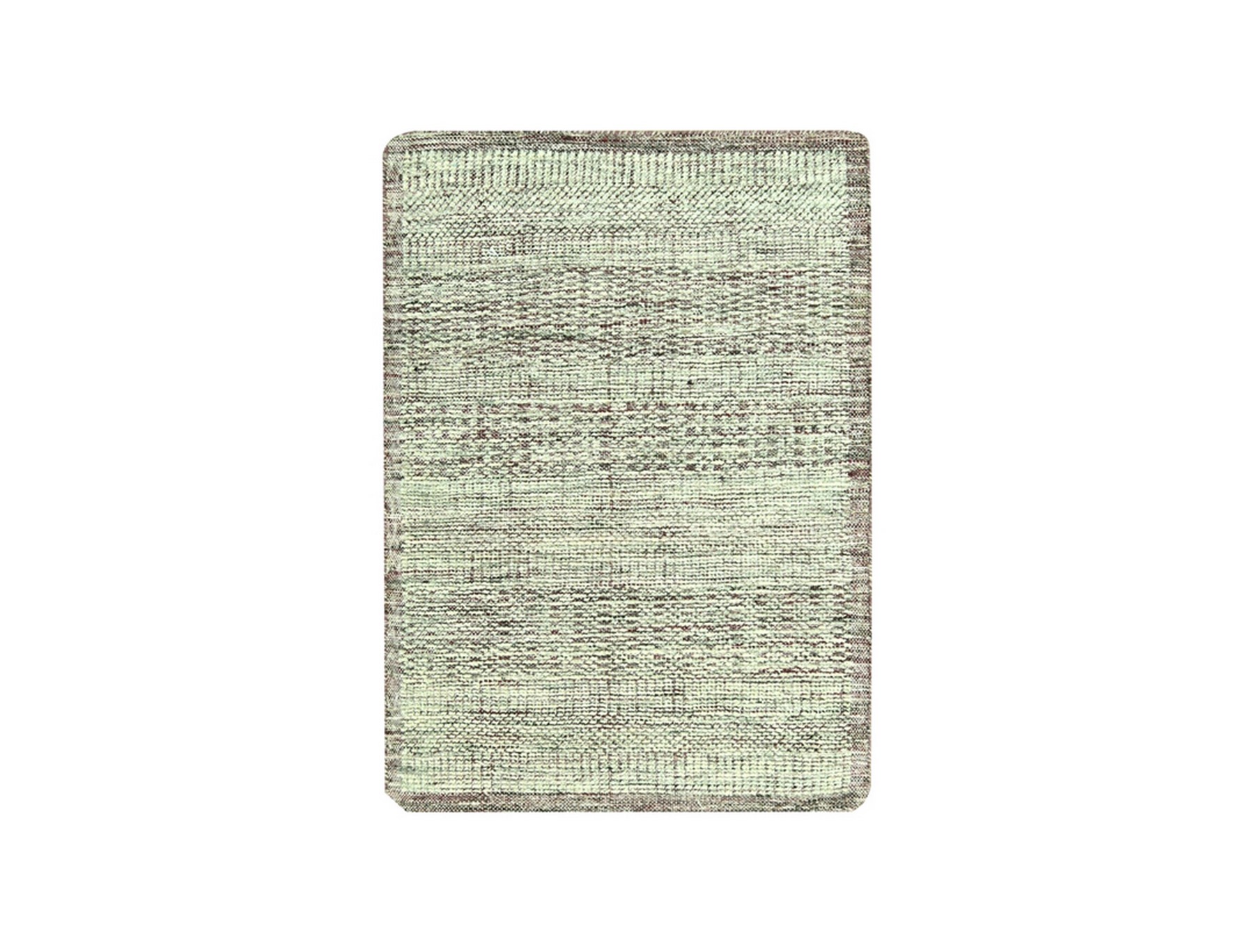 2'x3' Wine Red with Ivory, 100% Wool, Hand Knotted, Oxidized and Distressed Grass Design with Exposed Warps, Sample, Mat, Oriental Rug HR77058