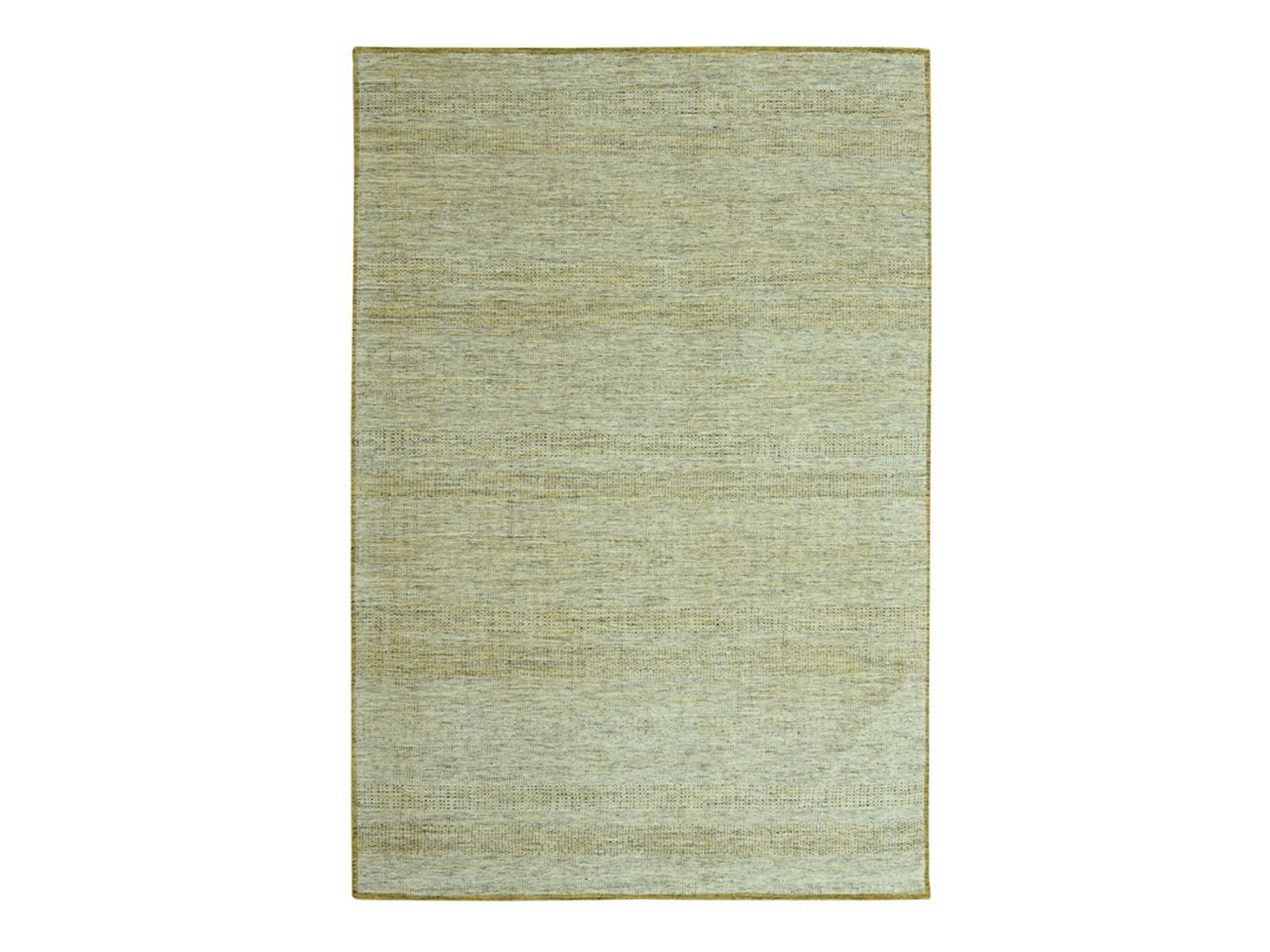 9'x12' Mustard Yellow, Oxidized and Distressed Grass Design with Exposed Warps, 100% Wool, Hand Knotted, Oriental Rug HR77067