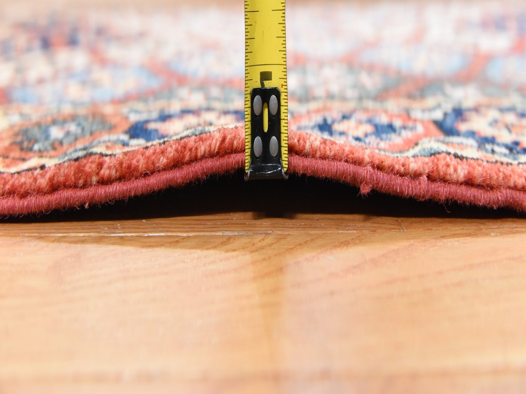 4'x6' Yam Orange, Afghan Ersari with Repetitive Design, Pure Wool, Hand Knotted, Oriental Rug HR78673 - Image 7