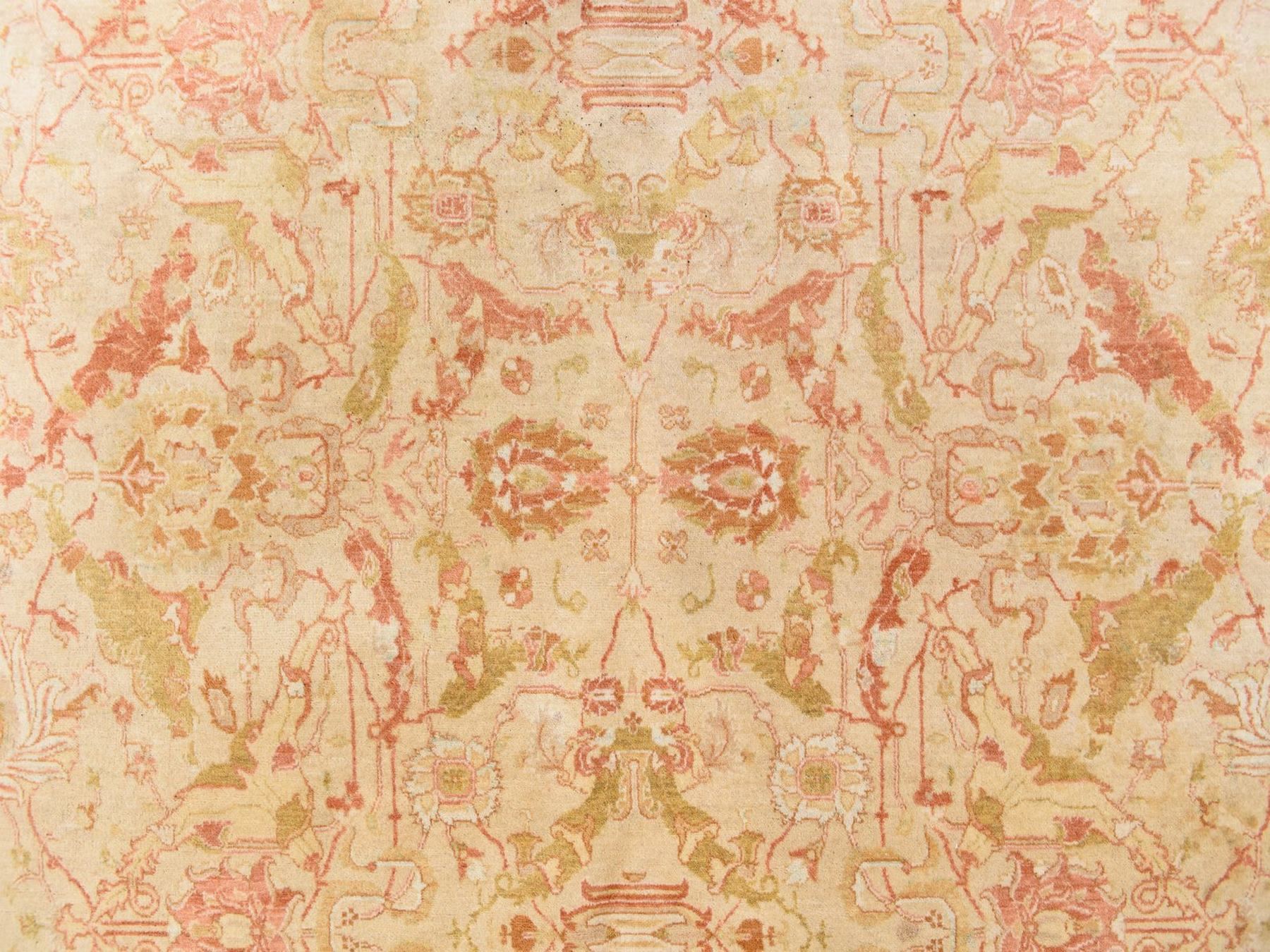 6'x9'4" Beige, 300 KPSI, New Pak Persian, All Over Design, Vegetable Dyes, Hand Knotted, 100% Wool, Oriental Rug HR78690 - Image 5