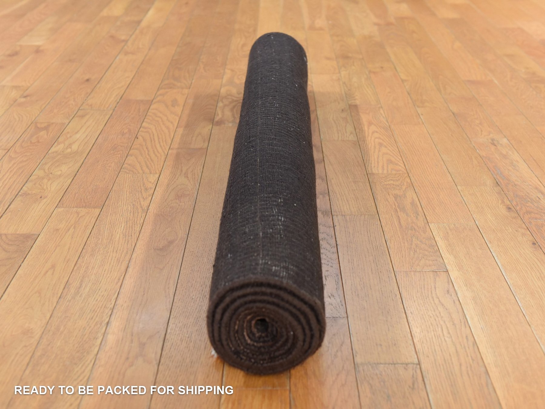 4'x6' Chocolate Brown, Nepali Weave, Modern Design, Wool and Silk, Tone on Tone, Hand Knotted, Oriental Rug HR78722 - Image 8