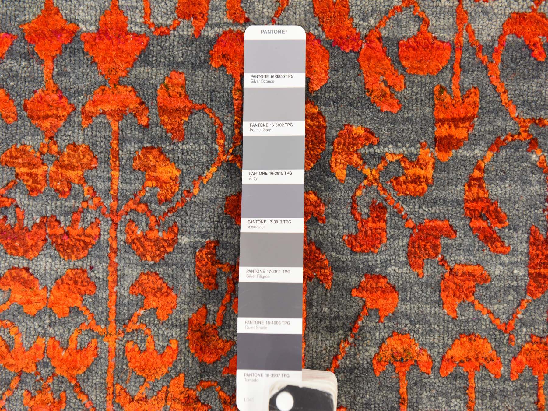 9'x12'1" Colorful, Sari Silk, Bespoken Sampler, Tone On Tone, Hand Knotted, Oriental Rug HR78744 - Image 6