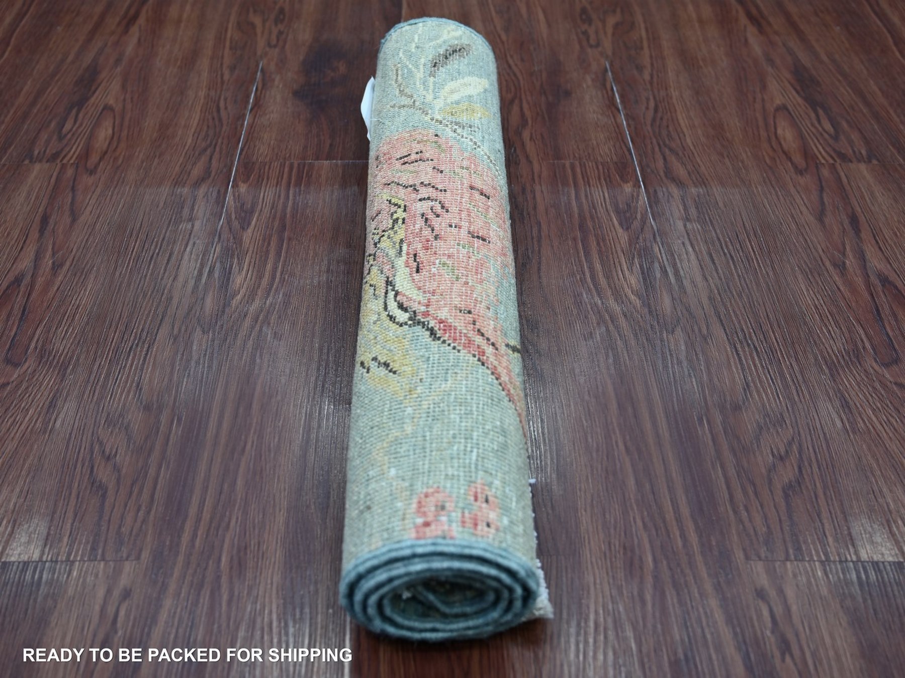 2'x3'3" Misty Gray, Sparrows on the Tree, Peshawar, Soft to the Touch, Finely Hand Knotted, High Mountain Wool, Mat, Sample, Oriental Rug HR22593 - Image 4