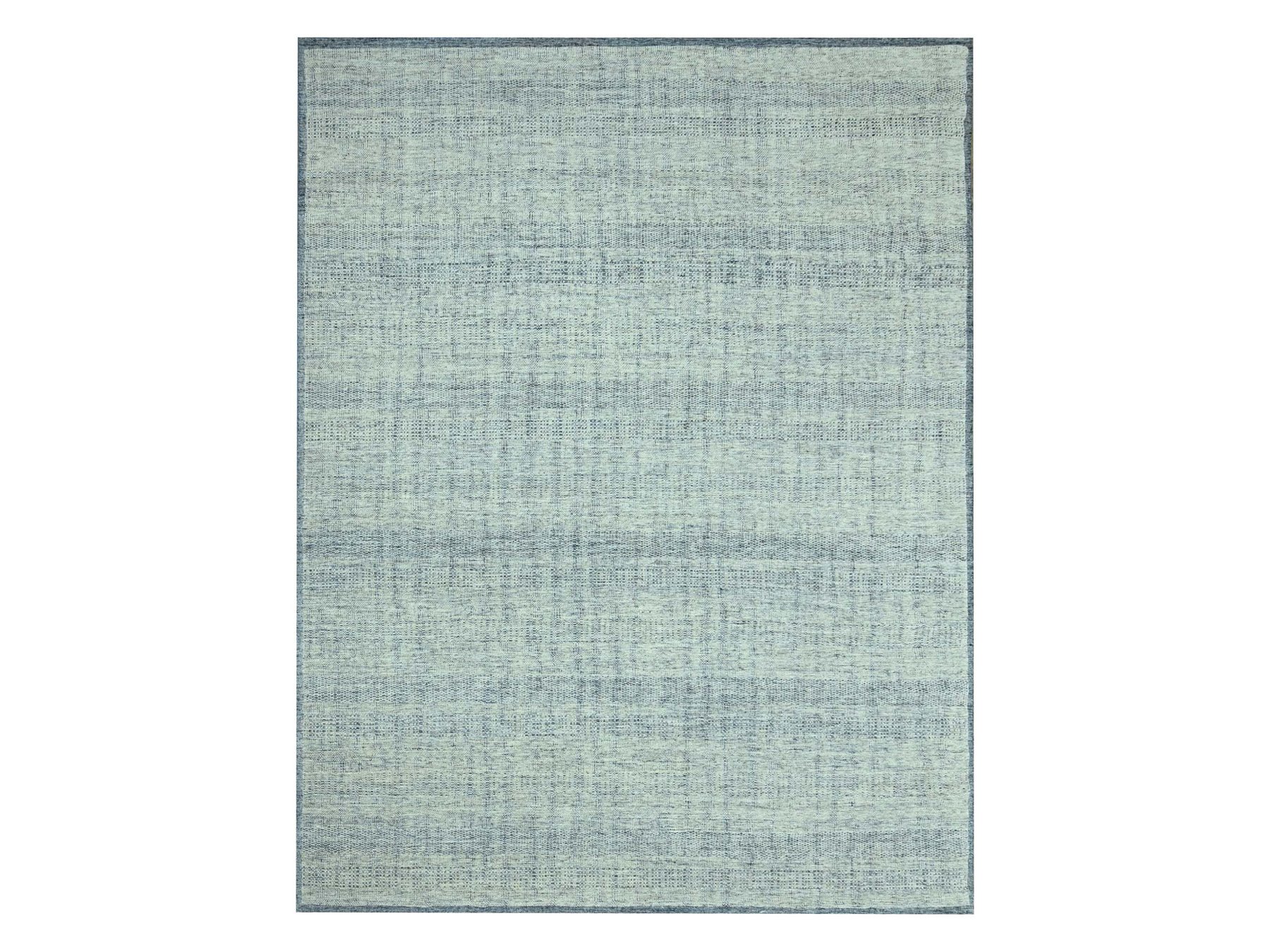 12'x15' Imperial Blue with Ivory, 100% Wool, Oxidized and Distressed Grass Design with Exposed Warps, Hand Knotted, Oversized, XL, Oriental Rug HR76921