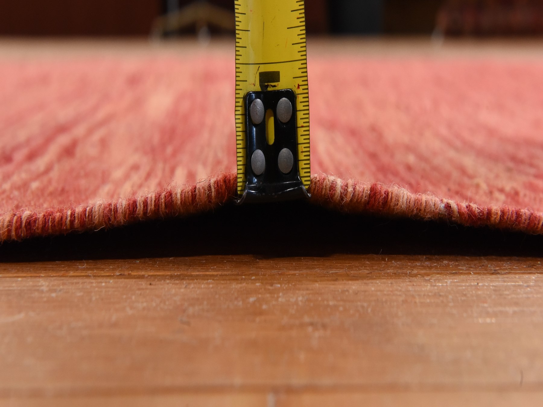 5'1"x6'7" Amber Orange, Plain Solid Design, Afghan Kilim, Hand Woven, Flat Weave, 100% Wool, Reversible, Oriental Rug HR78868 - Image 6