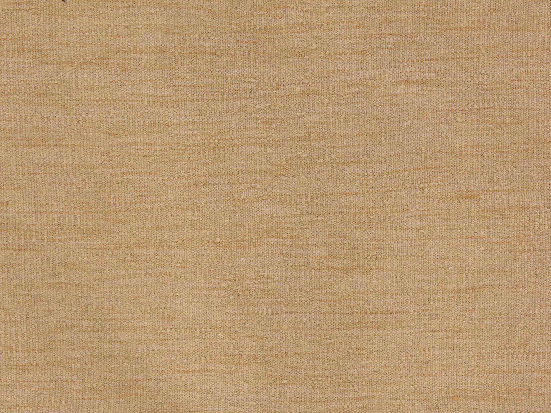 2'5"x6'3" Khaki Brown, Plain Solid Design, Afghan Kilim, Hand Woven, Flat Weave, 100% Wool, Reversible, Runner, Oriental Rug HR78883 - Image 3