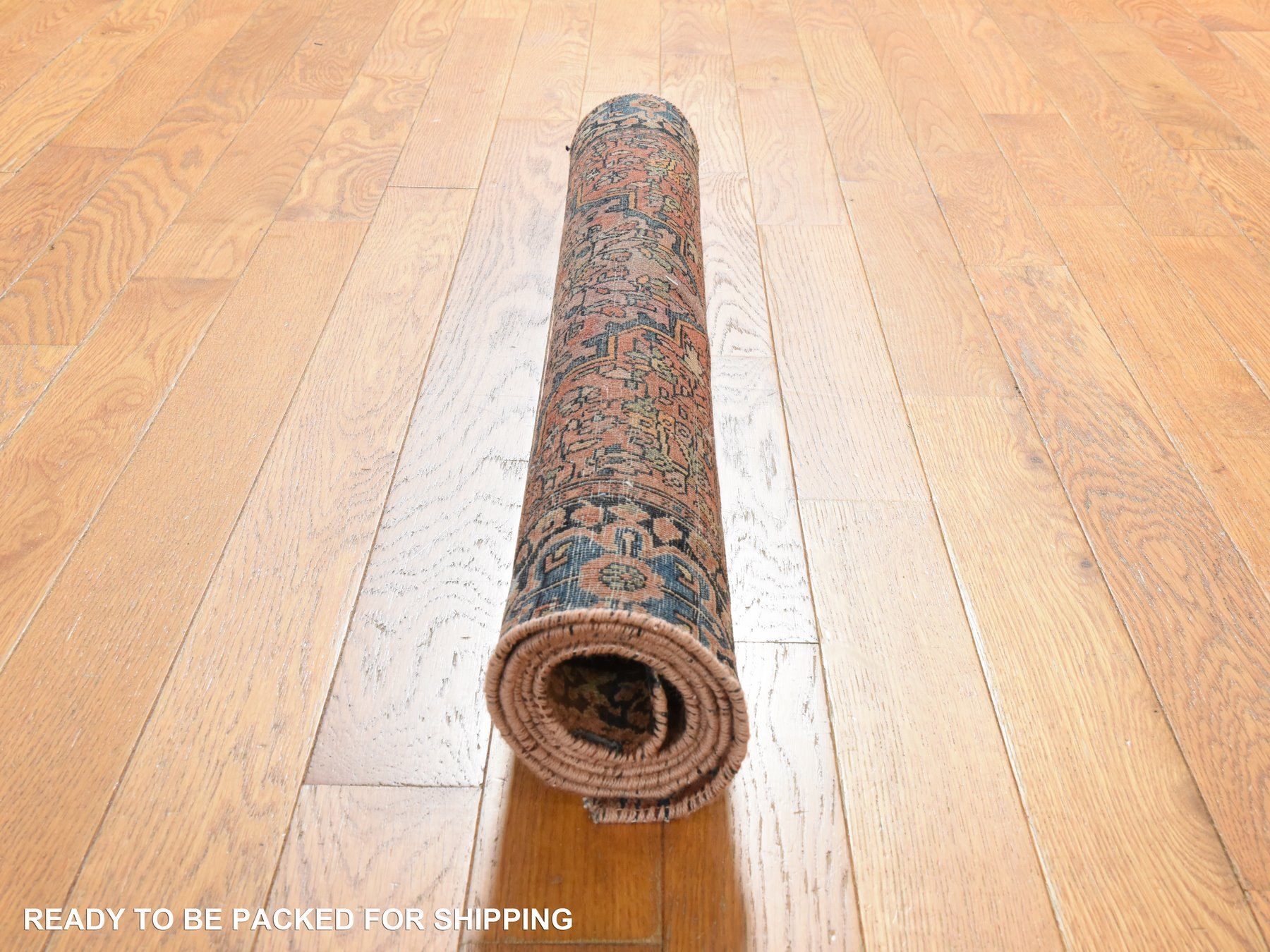 2'9"x4'6" Blush Pink, Antique Persian Sarouk Fereghan, Clean, Soft, Sides and Ends Professionally Secured, 100% Wool, Hand Knotted, Oriental Rug HR78913 - Image 7