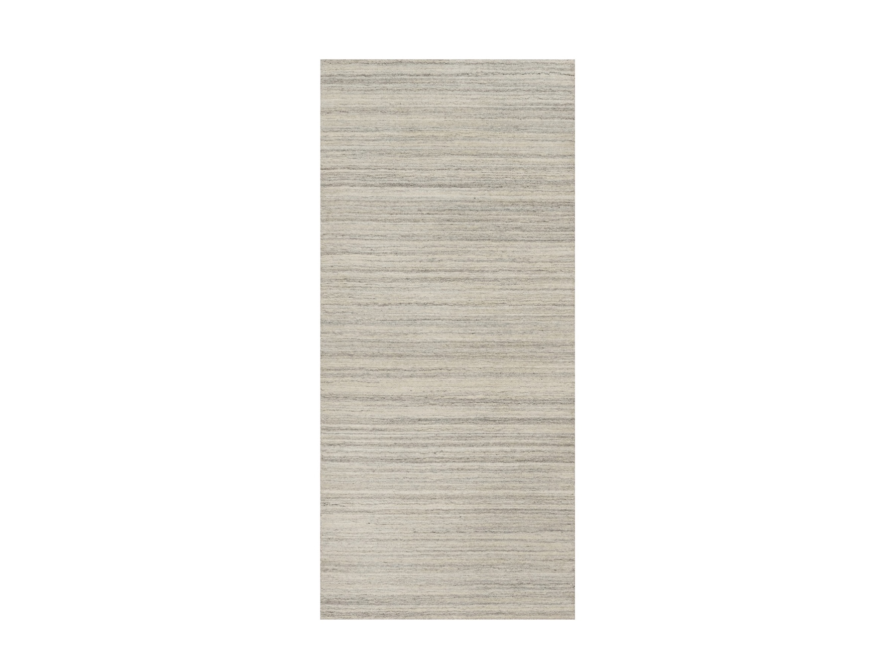 2'8"x6' Khaki Brown, Variegated Textured Modern Design, Hand Loomed, Undyed Pure Wool, Thick and Plush, Runner, Oriental Rug HR90722