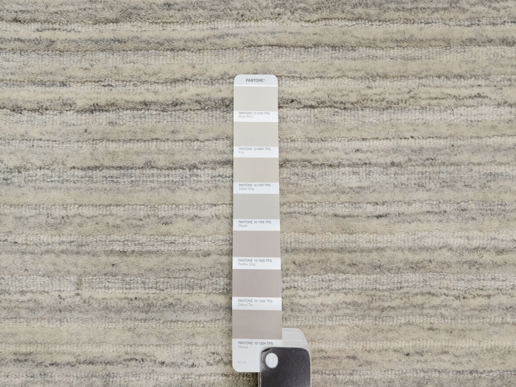 2'8"x6' Khaki Brown, Variegated Textured Modern Design, Hand Loomed, Undyed Pure Wool, Thick and Plush, Runner, Oriental Rug HR90722 - Image 4