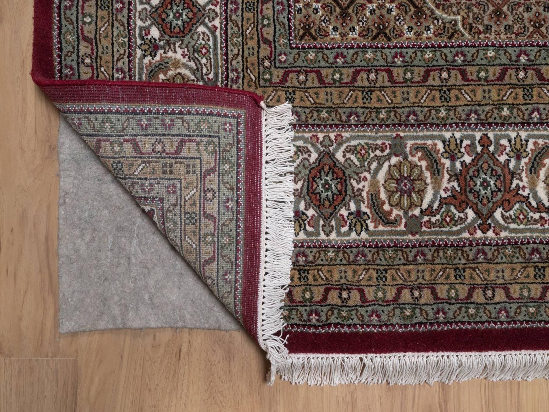 9'x12'2" Rhubarb Red, Tabriz Mahi with Fish Medallion Design, 100% Wool, Hand Knotted, 175 KPSI, Oriental Rug HR92704 - Image 4