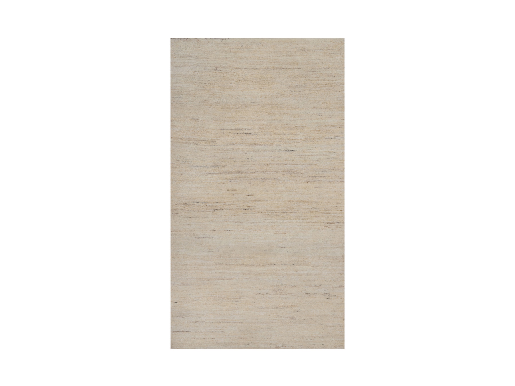 3'x5'2" Linen White, Modern, Plain Design, Lori Buft Gabbeh, Thick and Plush, Hand Knotted, Undyed Natural Wool, Oriental Rug HR92729