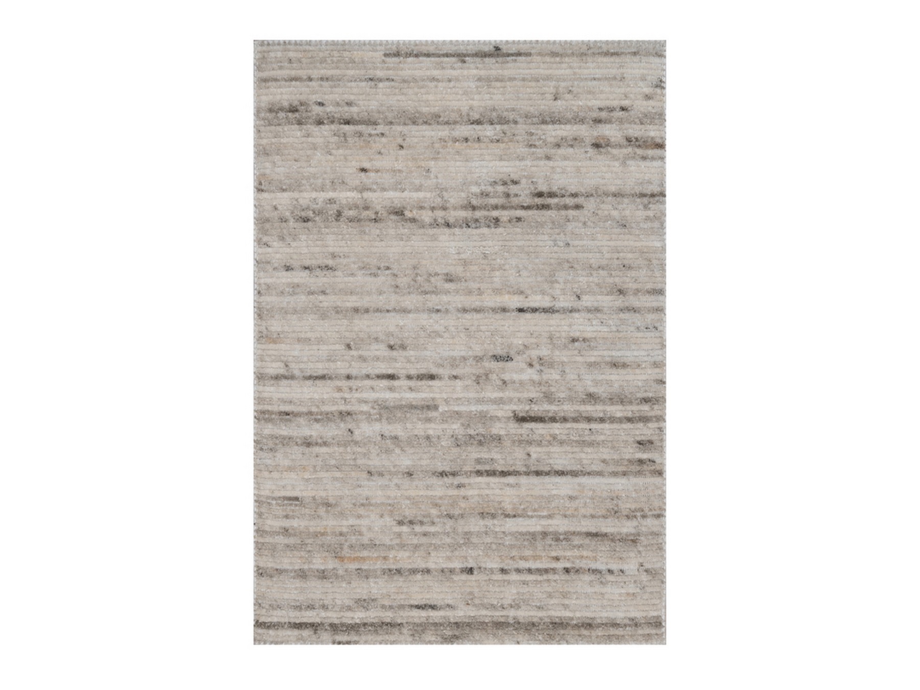 2'x3' Swan White, Variegated Textured Modern Design, Indoor, Outdoor, Hand Loomed, Thick and Plush, Sample, Mat, Oriental Rug HR92732