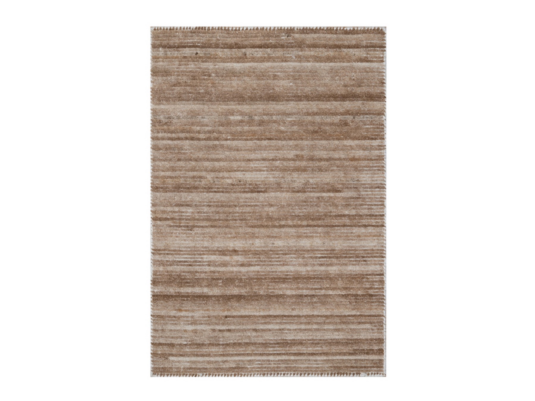2'x3' Coconut Brown, Variegated Textured Modern Design, Indoor, Outdoor, Hand Loomed, Thick and Plush, Mat, Sample, Oriental Rug HR92735