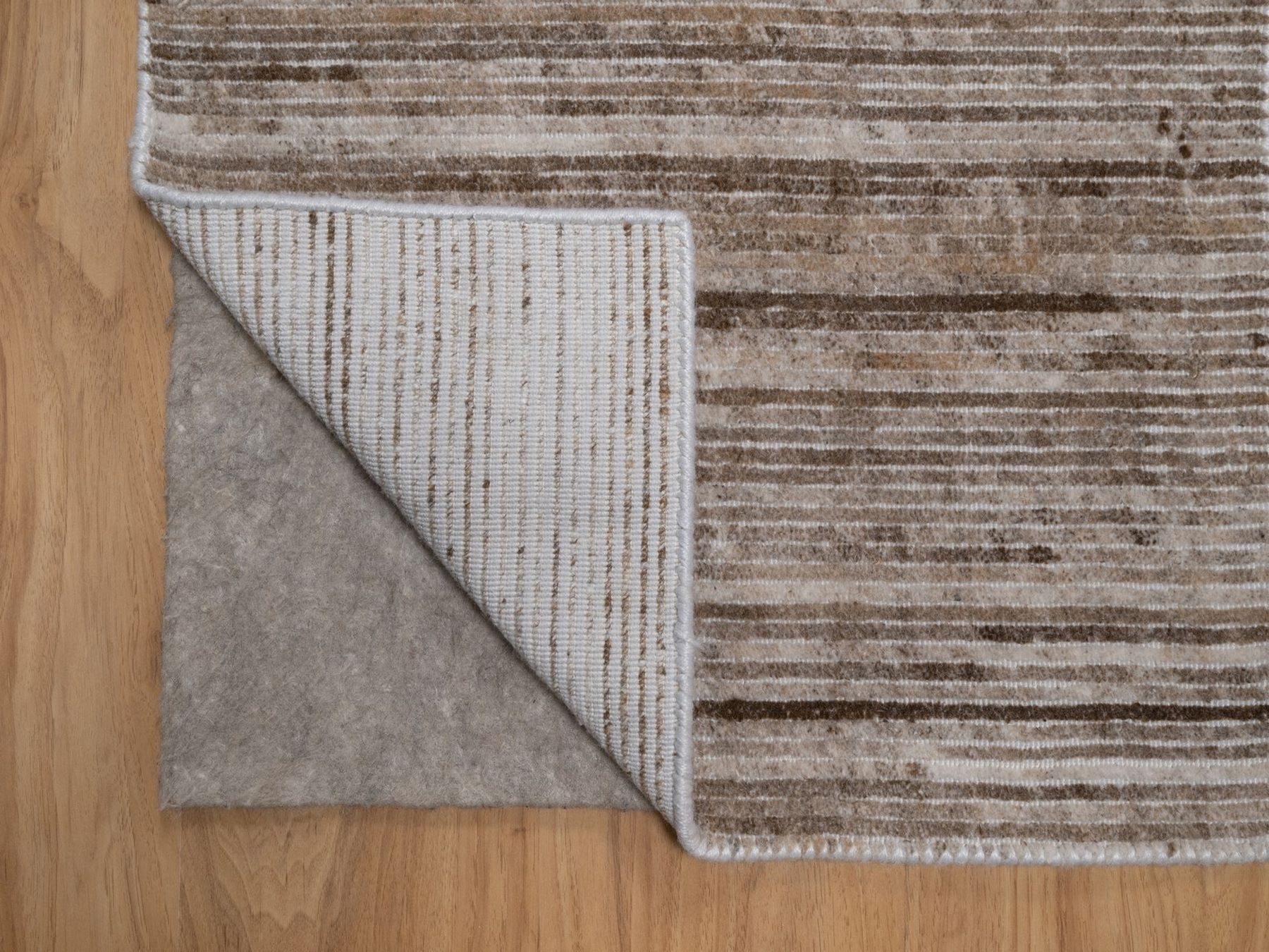 2'x3' Chocolate Brown, Variegated Textured Modern Design, Thick and Plush, Indoor, Outdoor, Hand Loomed, Sample, Mat, Oriental Rug HR92738 - Image 3