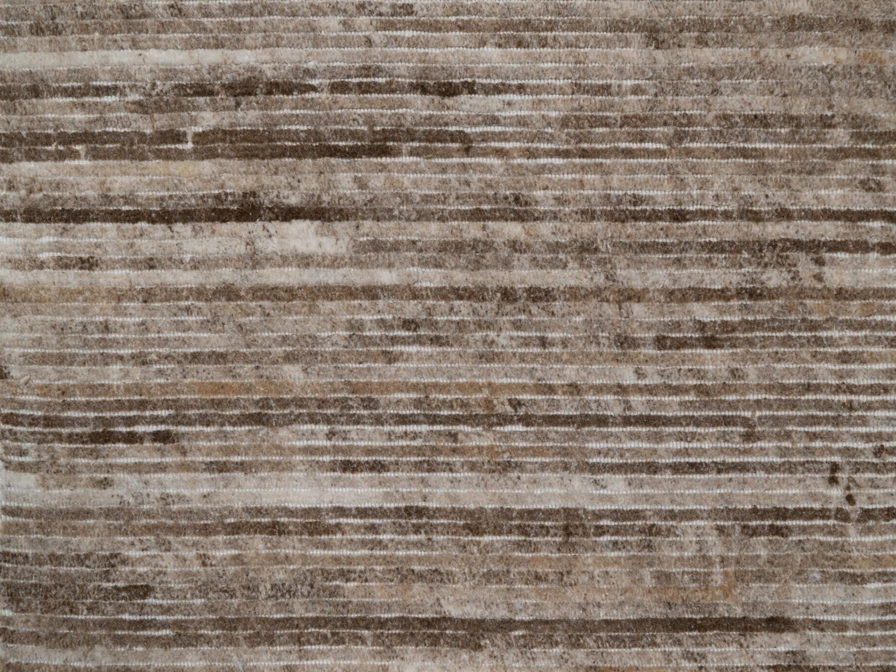 2'x3' Chocolate Brown, Variegated Textured Modern Design, Thick and Plush, Indoor, Outdoor, Hand Loomed, Sample, Mat, Oriental Rug HR92738 - Image 5