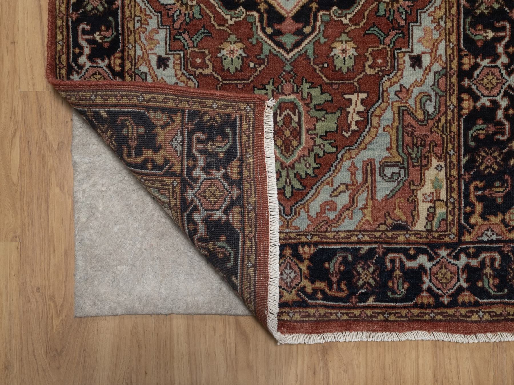 2'7"x27'8" Barn Red, Antiqued Fine Heriz Re-Creation, Medallions Design, Hand Knotted, Hand Spun New Zealand Wool, Denser Weave, Soft Pile, Vegetable Dyes, XL Runner, Oriental Rug HR92829 - Image 3