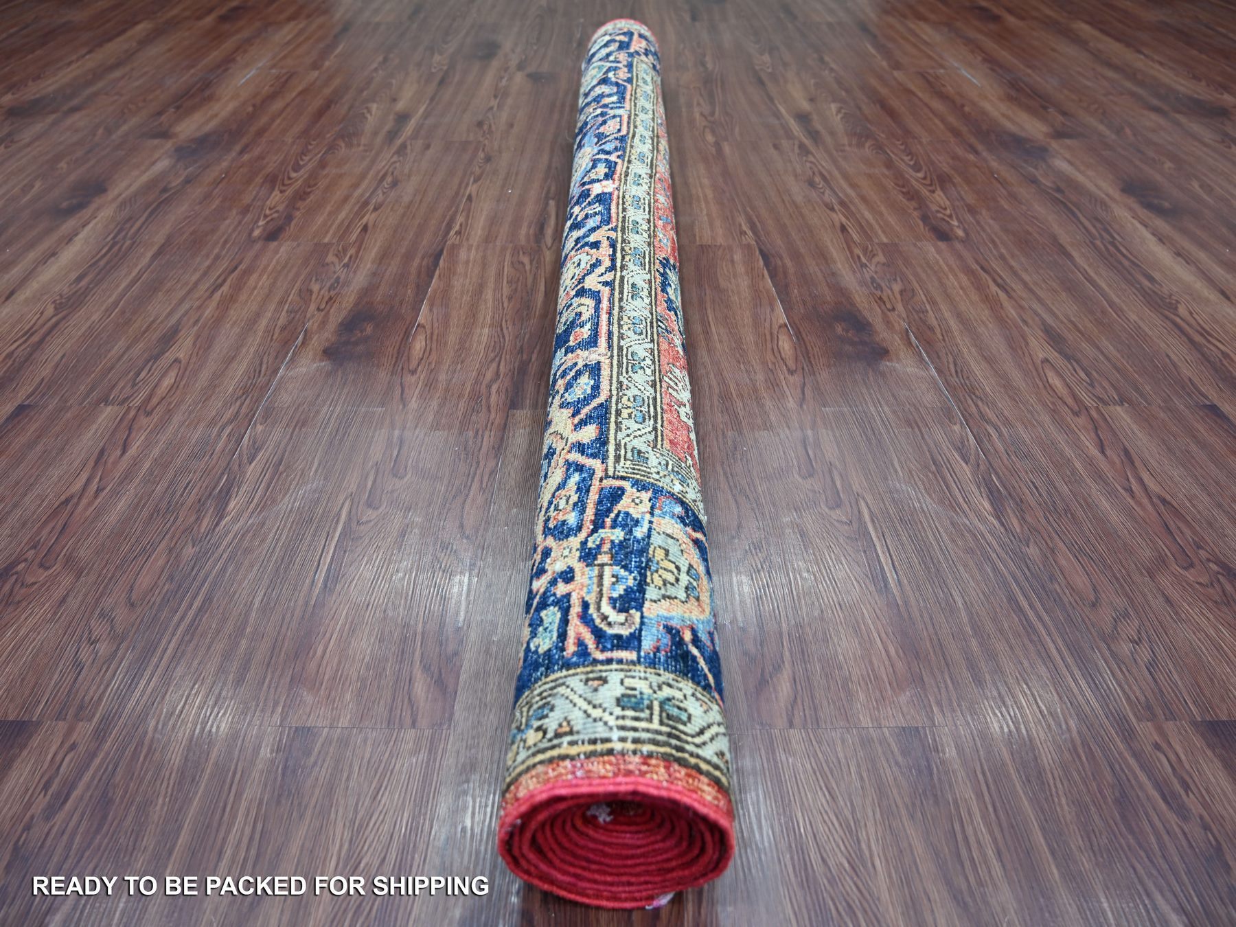 6'x9' Imperial Red, Aryana Grade, Northwest Persian with All Over Design, Vegetable Dyes, Soft Pile, Hand Knotted, High Mountain Wool, Densely Woven, Oriental Rug HR21146 - Image 4