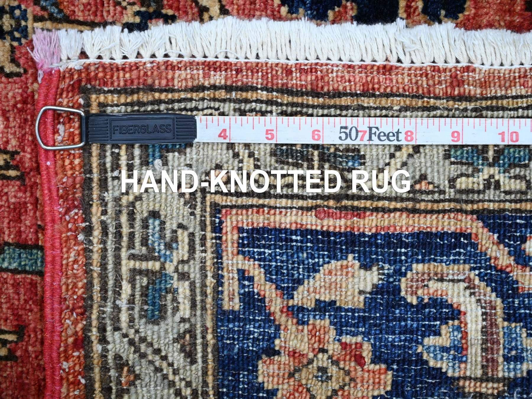 6'x9' Imperial Red, Aryana Grade, Northwest Persian with All Over Design, Vegetable Dyes, Soft Pile, Hand Knotted, High Mountain Wool, Densely Woven, Oriental Rug HR21146 - Image 6