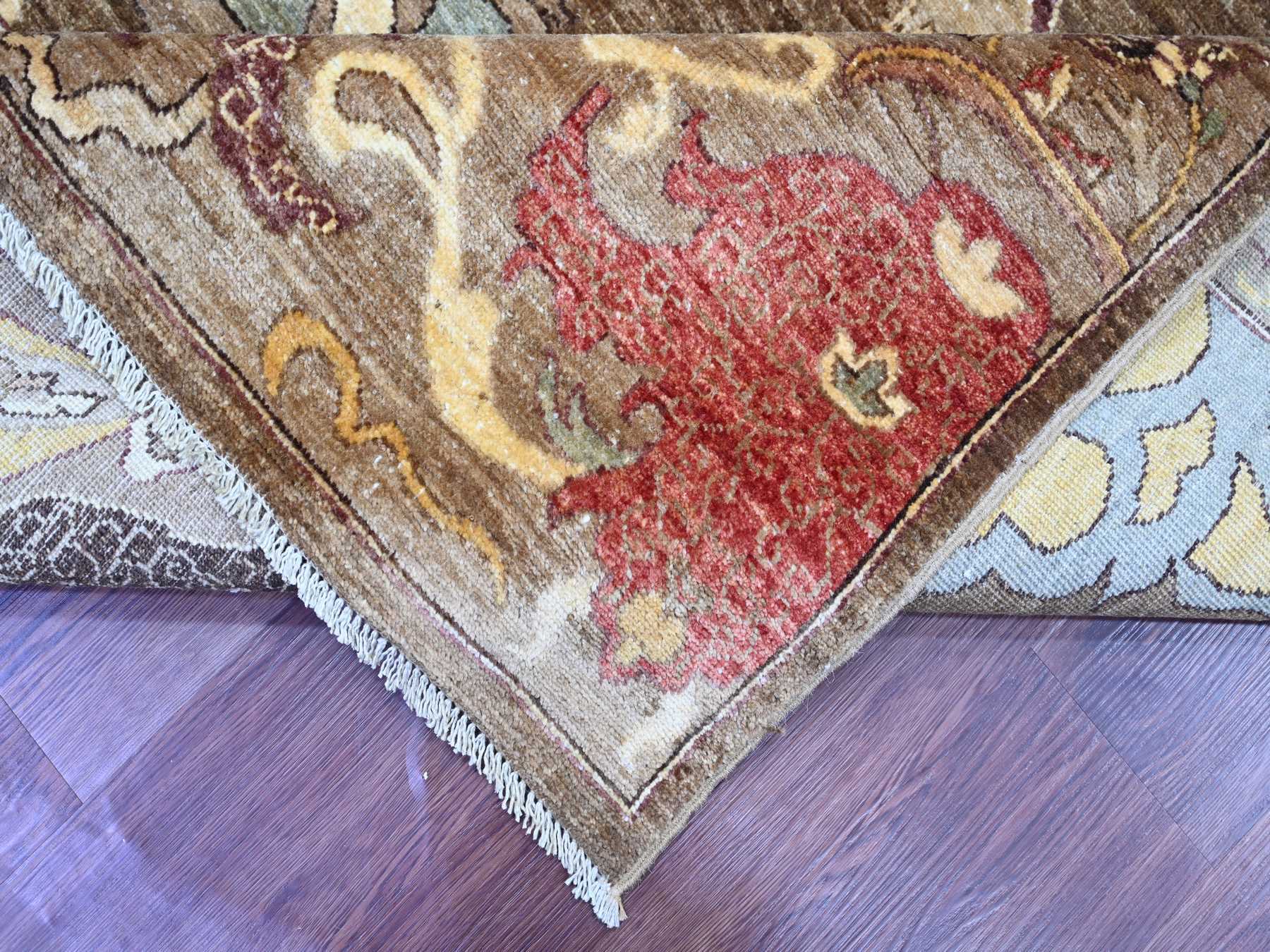 8'3"x9'9" Walnut Brown, Bijar Garus Design, Aryana Grade, Vegetable Dyes, High Mountain Wool, Hand Knotted, Densely Woven, Oriental Rug HR23897 - Image 6
