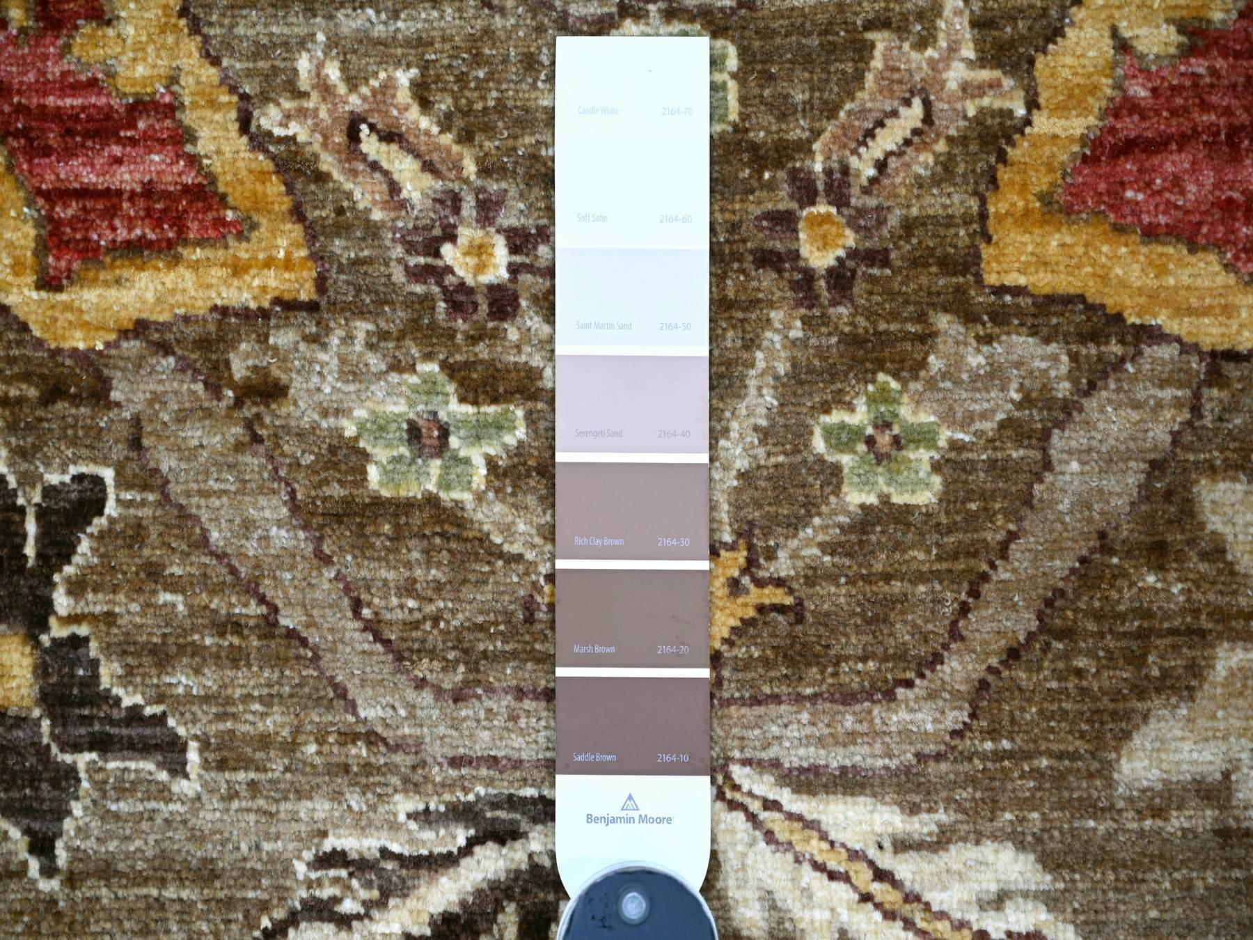 8'3"x9'9" Walnut Brown, Bijar Garus Design, Aryana Grade, Vegetable Dyes, High Mountain Wool, Hand Knotted, Densely Woven, Oriental Rug HR23897 - Image 7