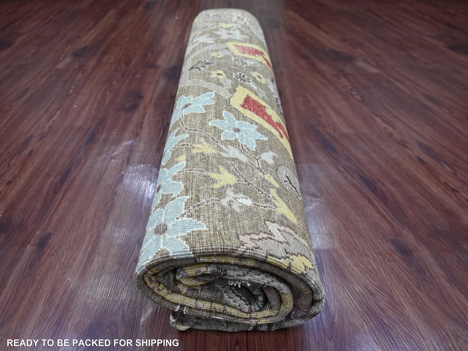 8'3"x9'9" Walnut Brown, Bijar Garus Design, Aryana Grade, Vegetable Dyes, High Mountain Wool, Hand Knotted, Densely Woven, Oriental Rug HR23897 - Image 9