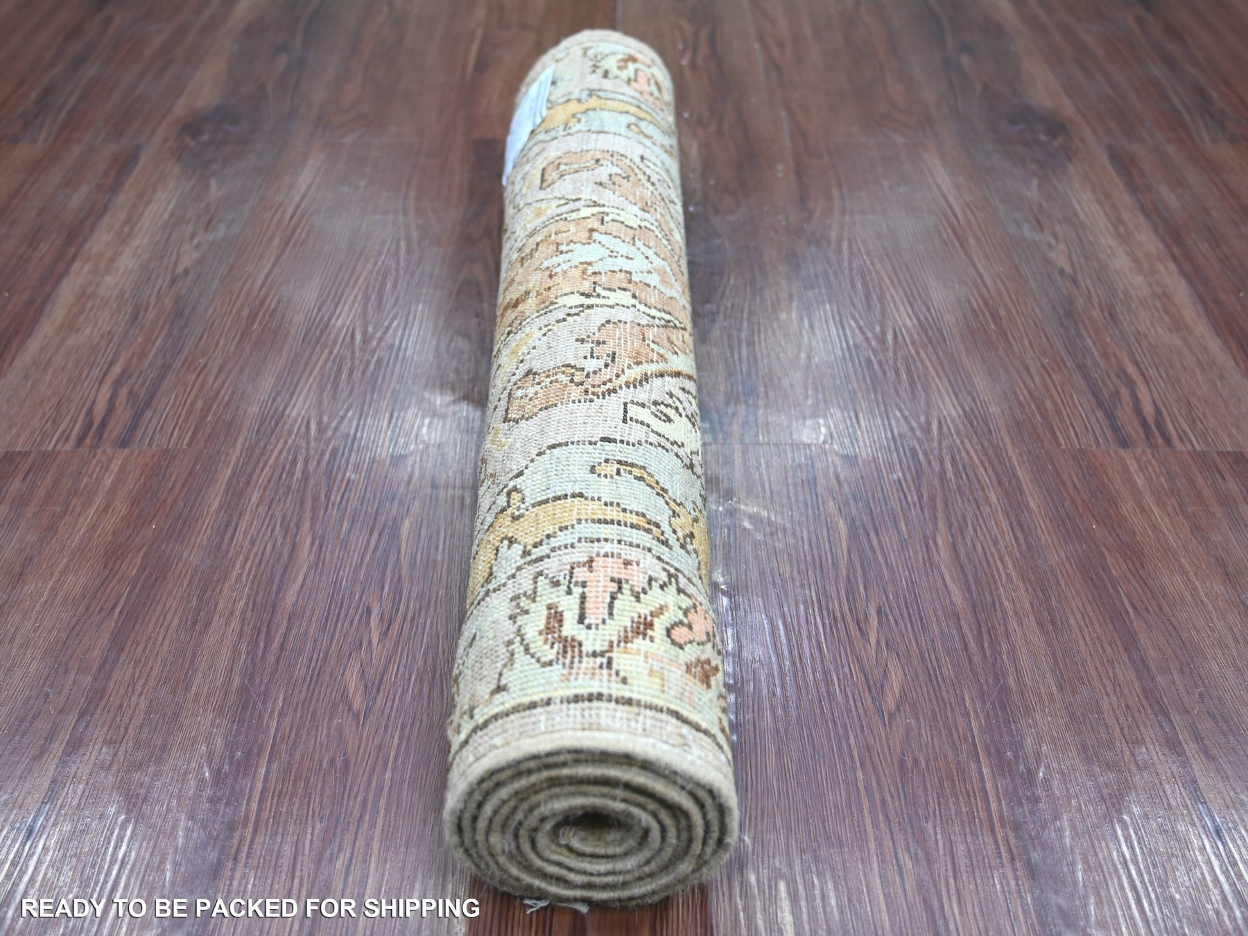 2'5"x6' Stone Gray, Bijar Garus Design, Aryana Grade, Vegetable Dyes, High Mountain Wool, Hand Knotted, Runner, Oriental Rug HR23901 - Image 4
