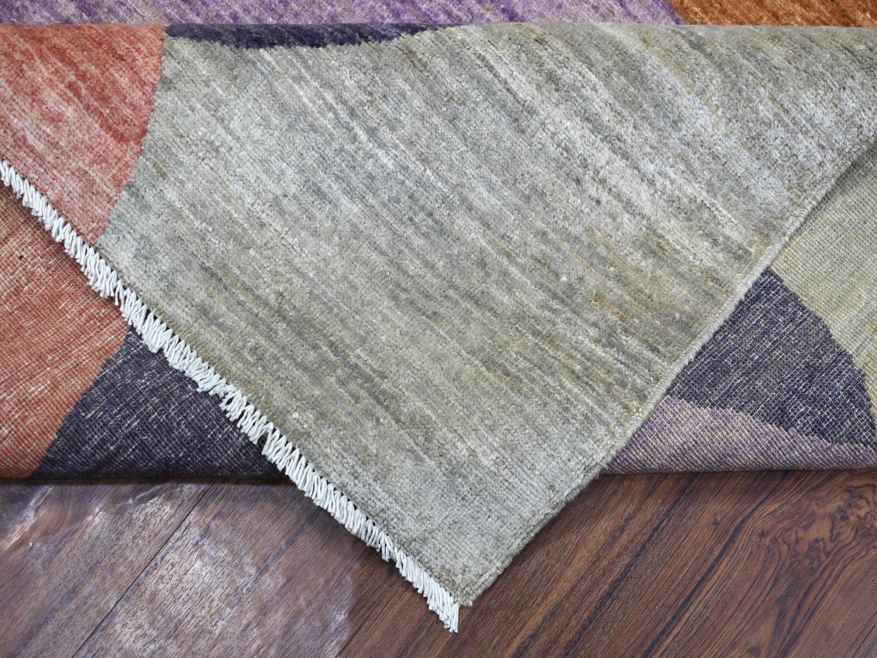 9'1"x12' Colorful, The Circles, Densely Woven, Hand Knotted, Natural Dyes, Soft and Shiny Wool Oriental Rug HR72262 - Image 6