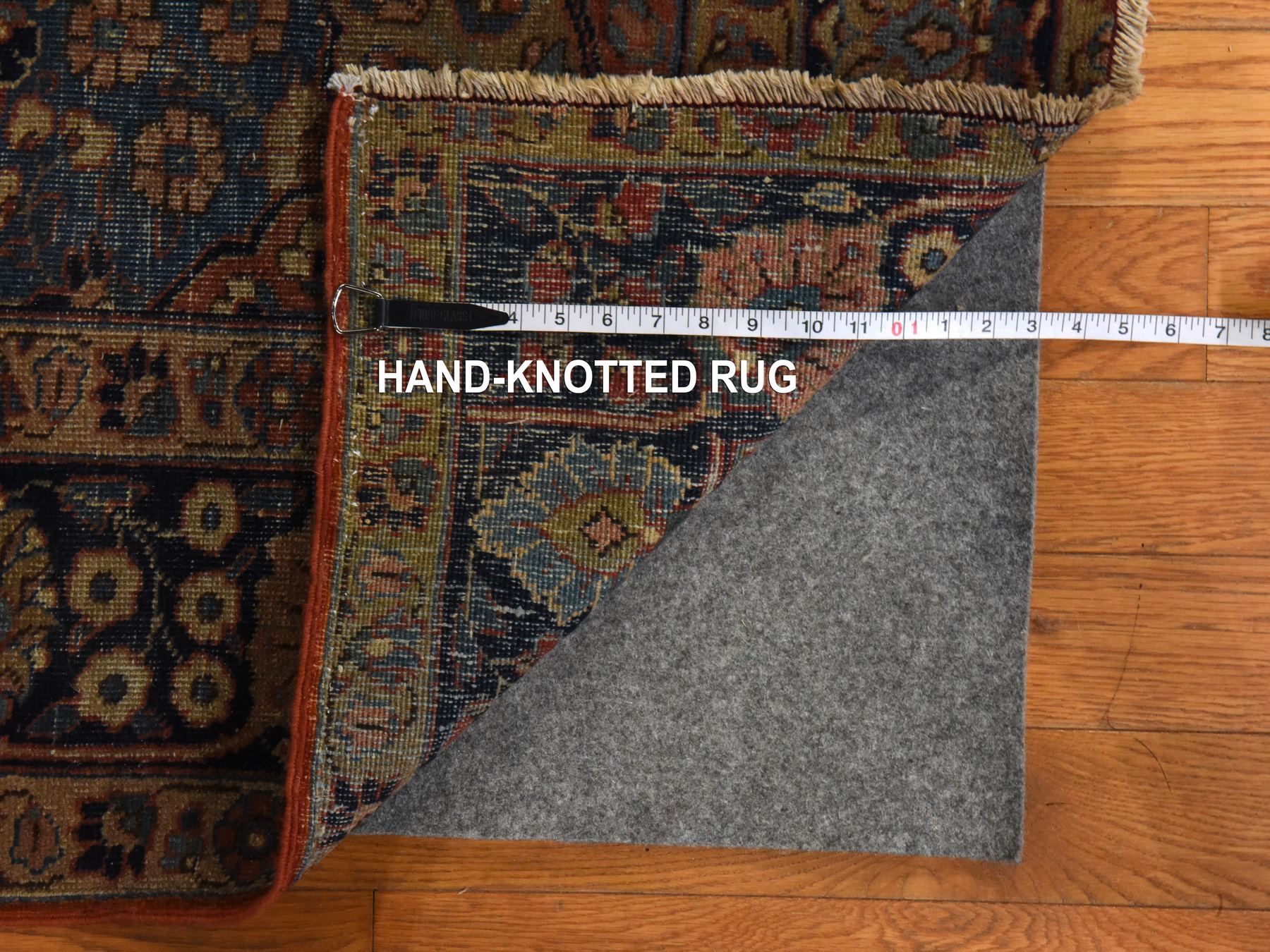 8'x10'3" Cinnamon Red, Antique Persian Tabriz with Flower Medallion, Even Wear, Clean, Sides and Ends Professionally Secured, 100% Wool, Hand Knotted, Oriental Rug HR78974 - Image 7