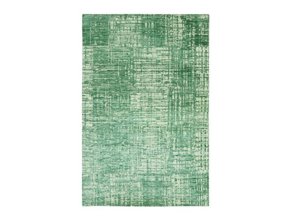 3'10"x6' Mint Green, Contemporary Design, Densely Woven, Persian Knot, Hand Knotted, Silk with Textured Wool Pile, Tone on Tone, Oriental Rug HR83341