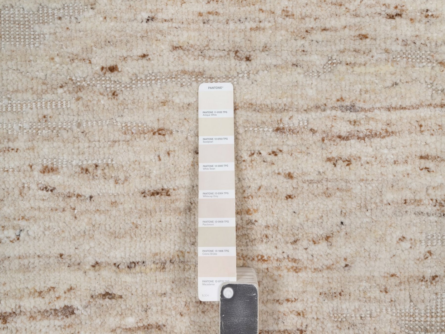 9'3"x12'2" Lace White, Hand Knotted, Modern Design, Textured with Hi and Low, Wool & Jute, Oriental Rug HR92871 - Image 7