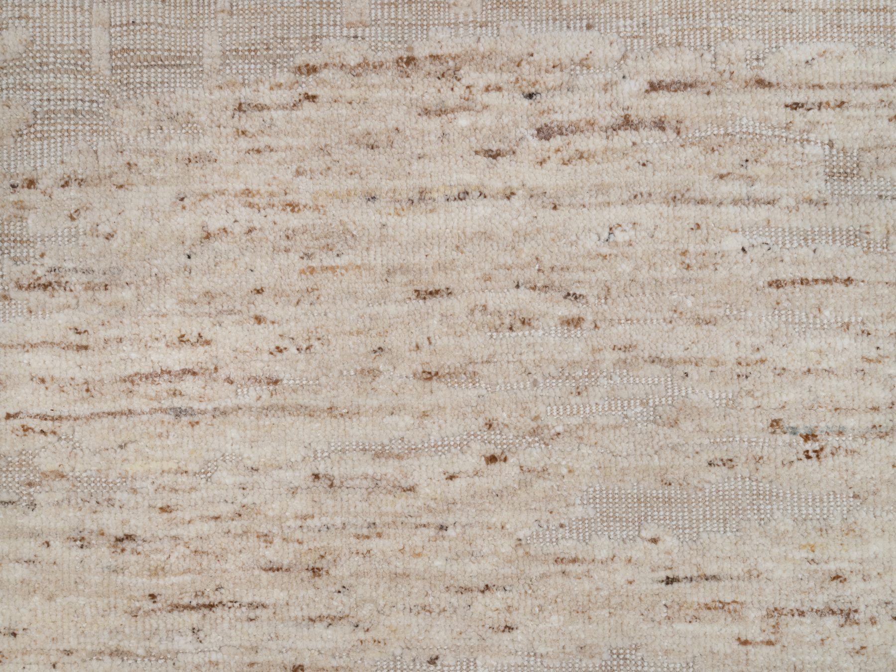 9'3"x12'2" Lace White, Hand Knotted, Modern Design, Textured with Hi and Low, Wool & Jute, Oriental Rug HR92871 - Image 8