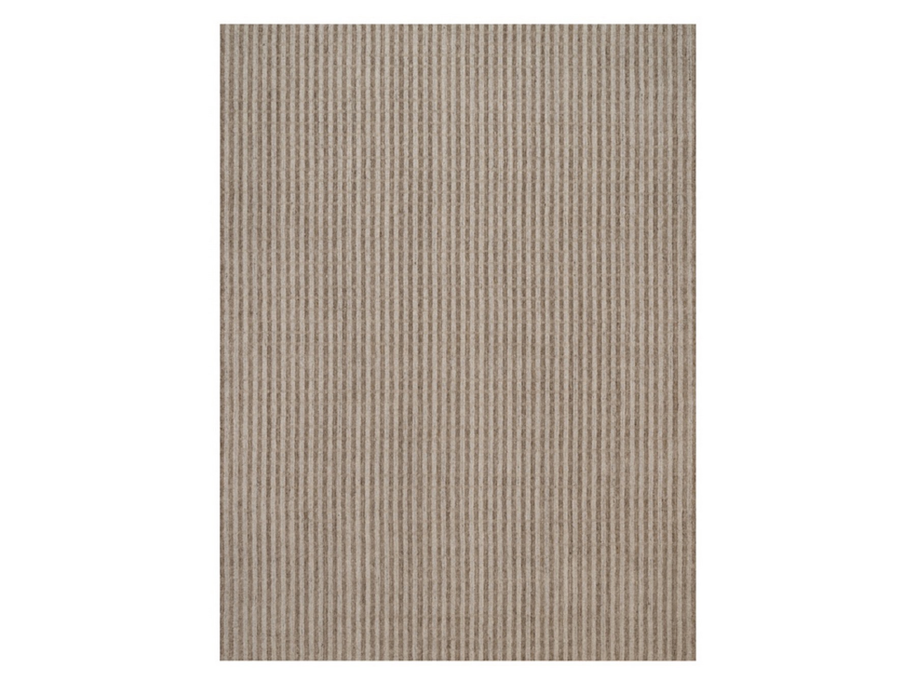 9'x12' Tan and Beaver Brown, Vertical Stripes Design with Salt and Pepper Effect, Hand Loomed, Undyed Natural Wool, Oriental Rug HR92876