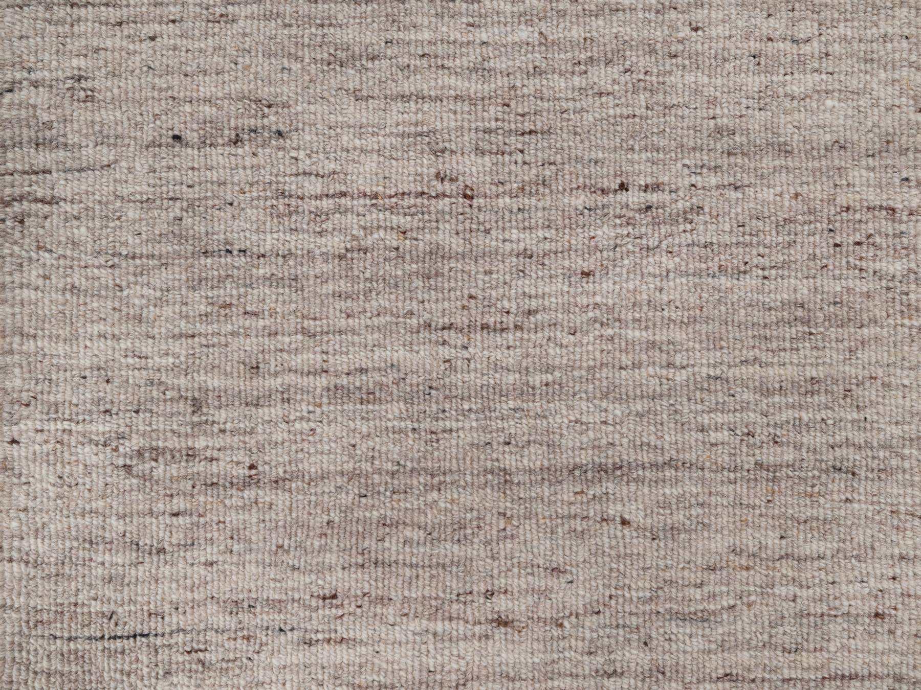 2'x3' French Oak Brown, Modern Plain Design, Textured, Hand Loomed, Natural Wool, Sample, Mat, Oriental Rug HR92900 - Image 5