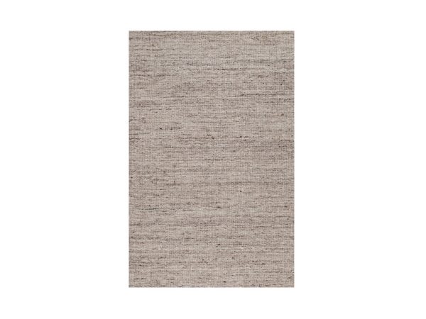 2'x3' French Oak Brown, Modern Plain Design, Textured, Hand Loomed, Natural Wool, Mat, Sample, Oriental Rug HR92902