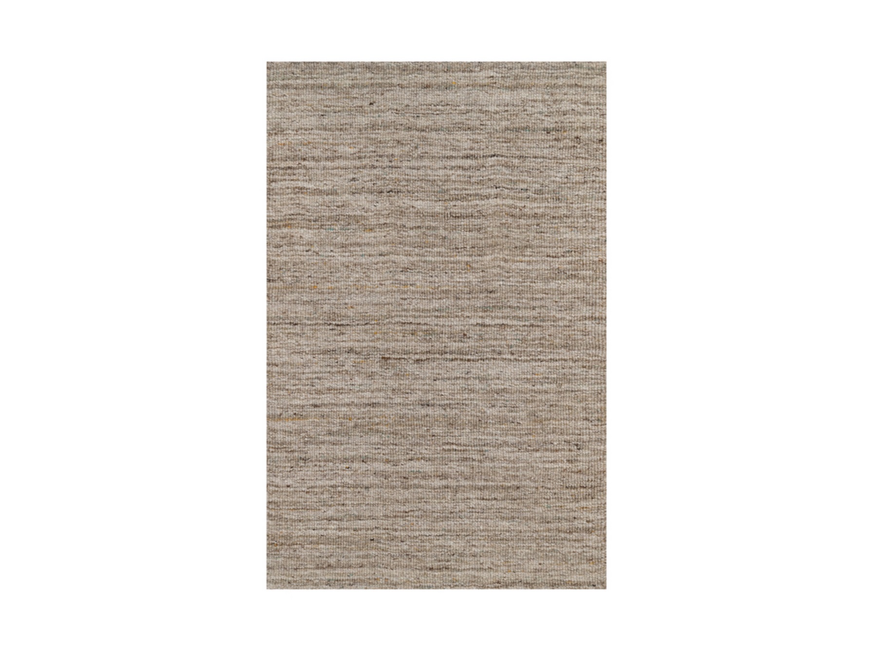2'x3' Tan Brown, Modern Plain Design, Textured, Hand Loomed, Natural Wool, Mat, Sample, Oriental Rug HR92905